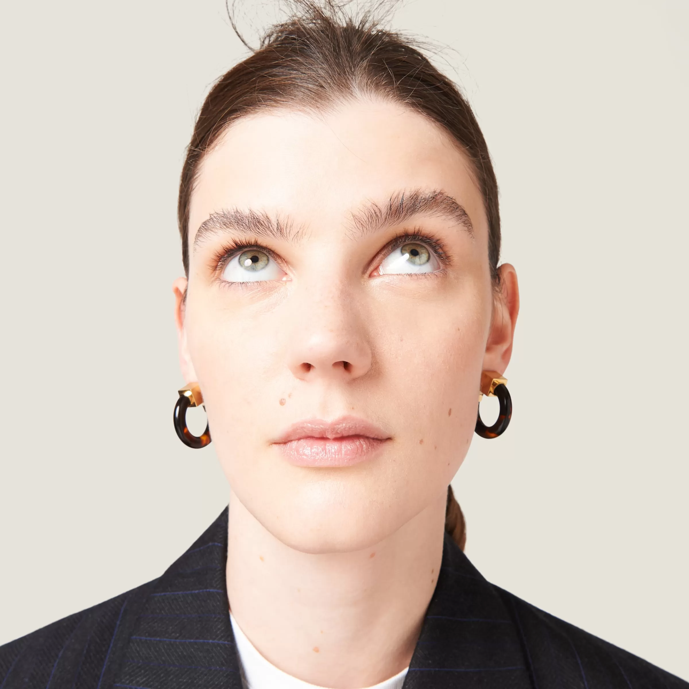 Miu Miu Plexiglas And Metal Earrings |