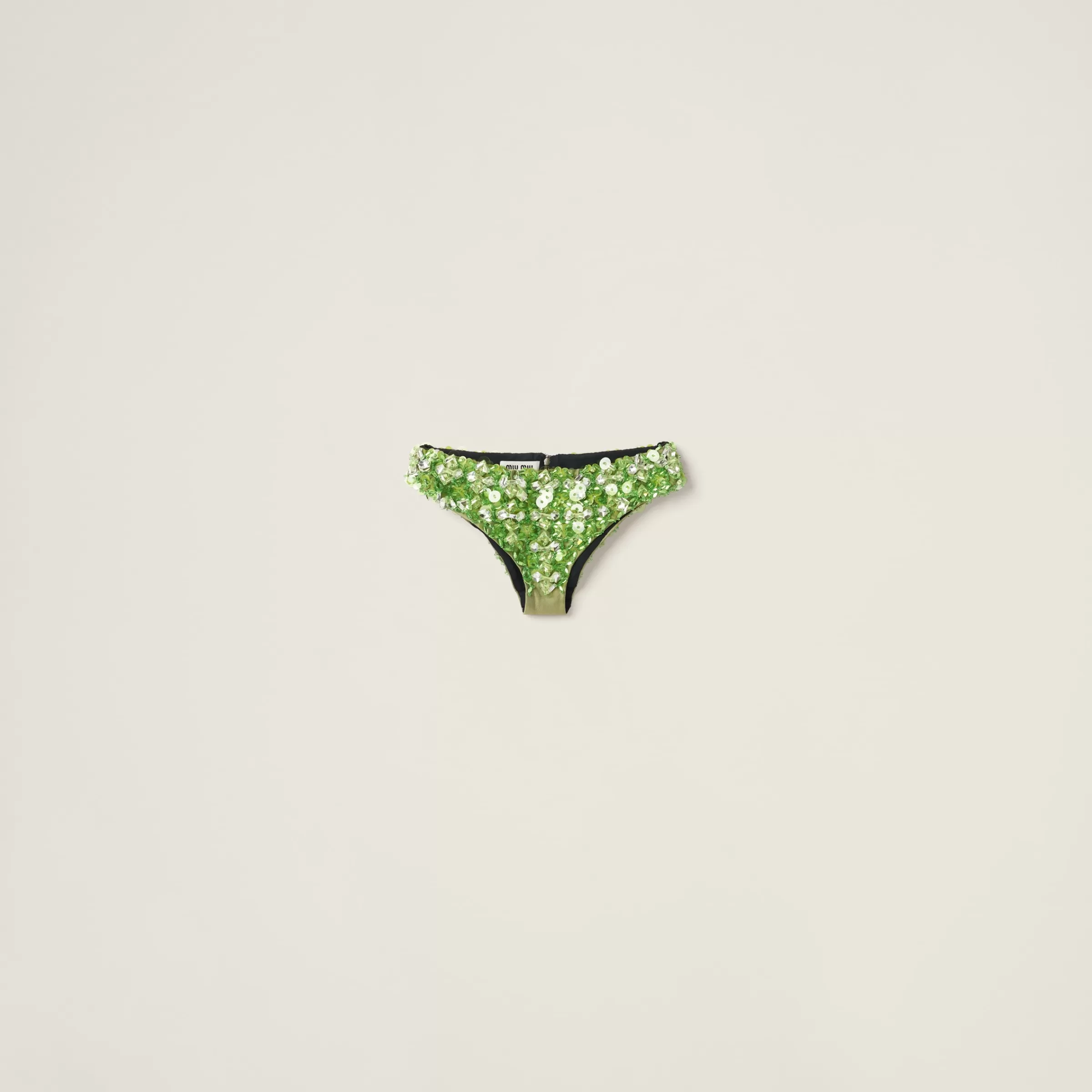 Miu Miu Embroidered Silk And Wool Panties |