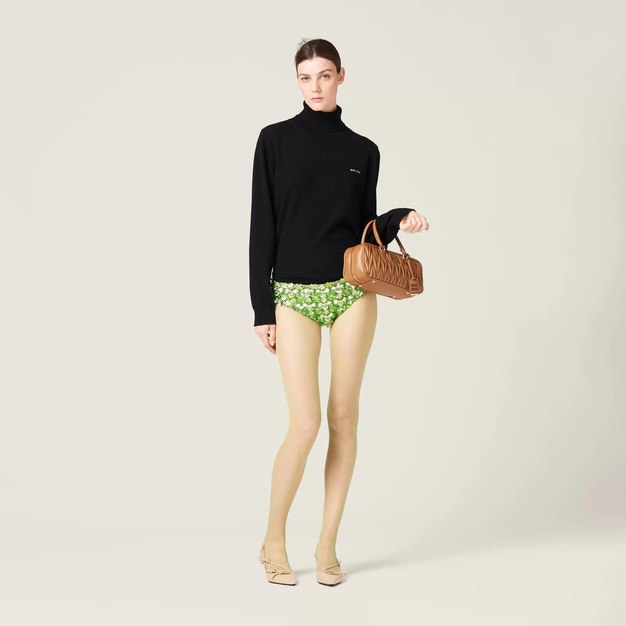 Miu Miu Embroidered Silk And Wool Panties |