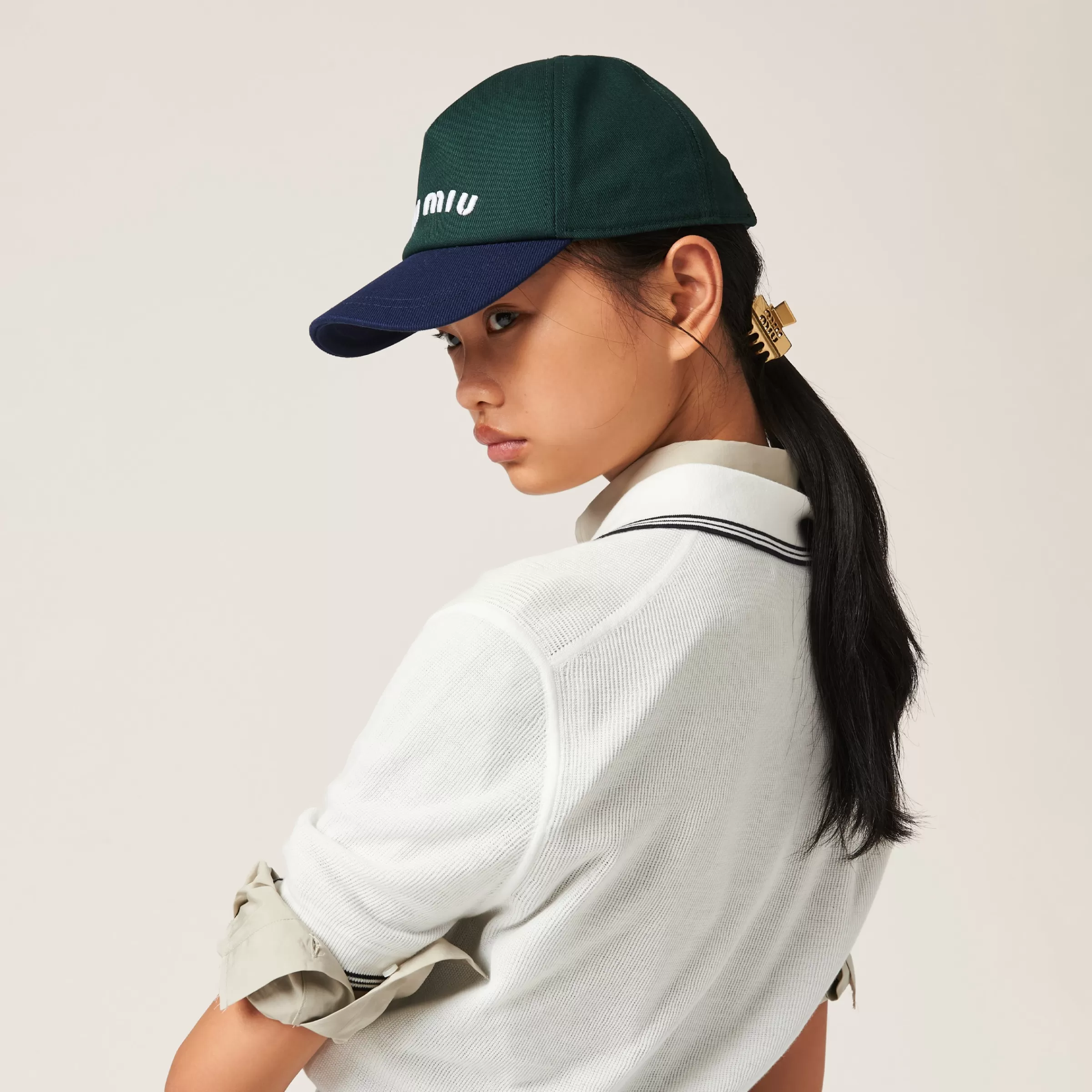Miu Miu Drill Baseball Cap |