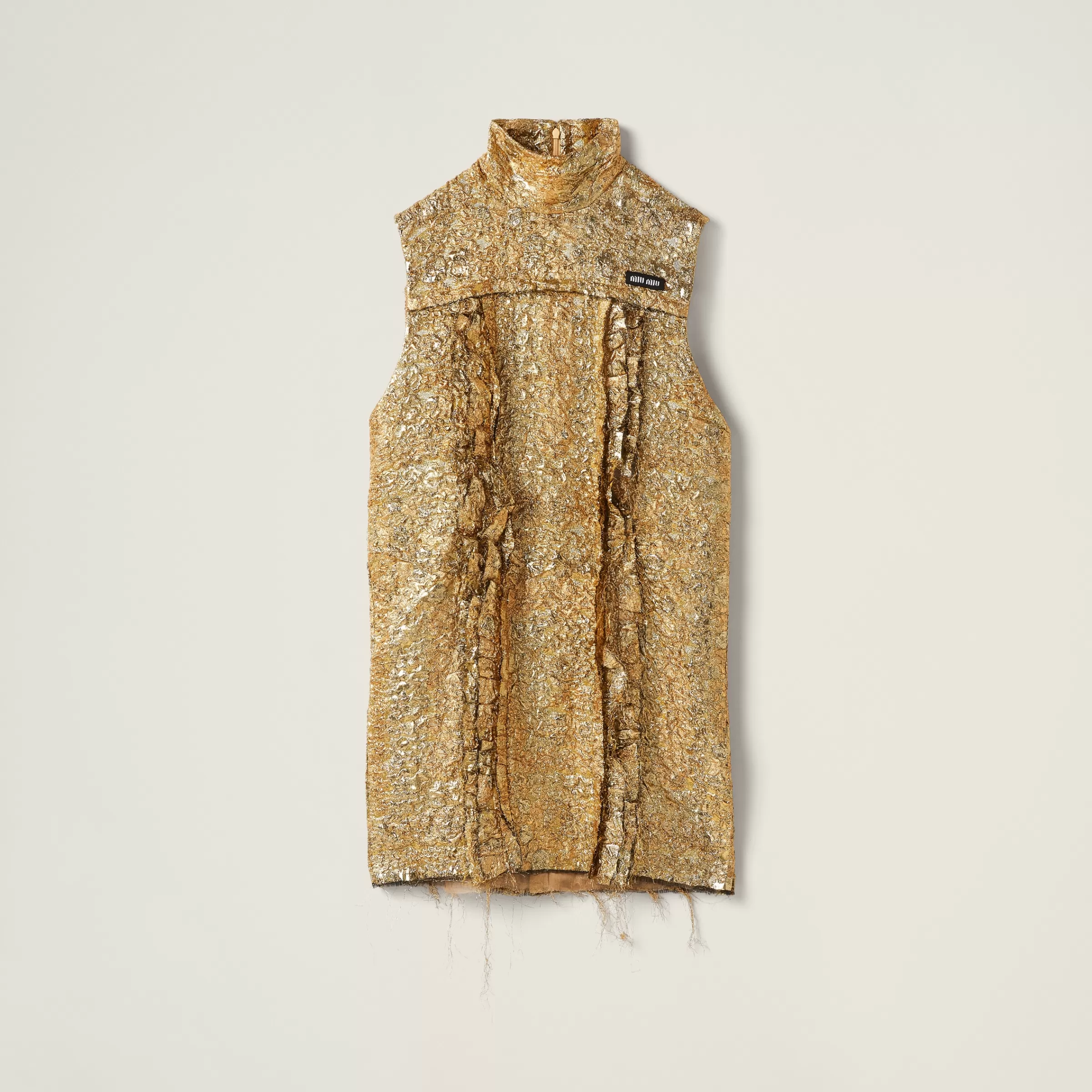 Miu Miu Lamé Cloquet Mini-dress |