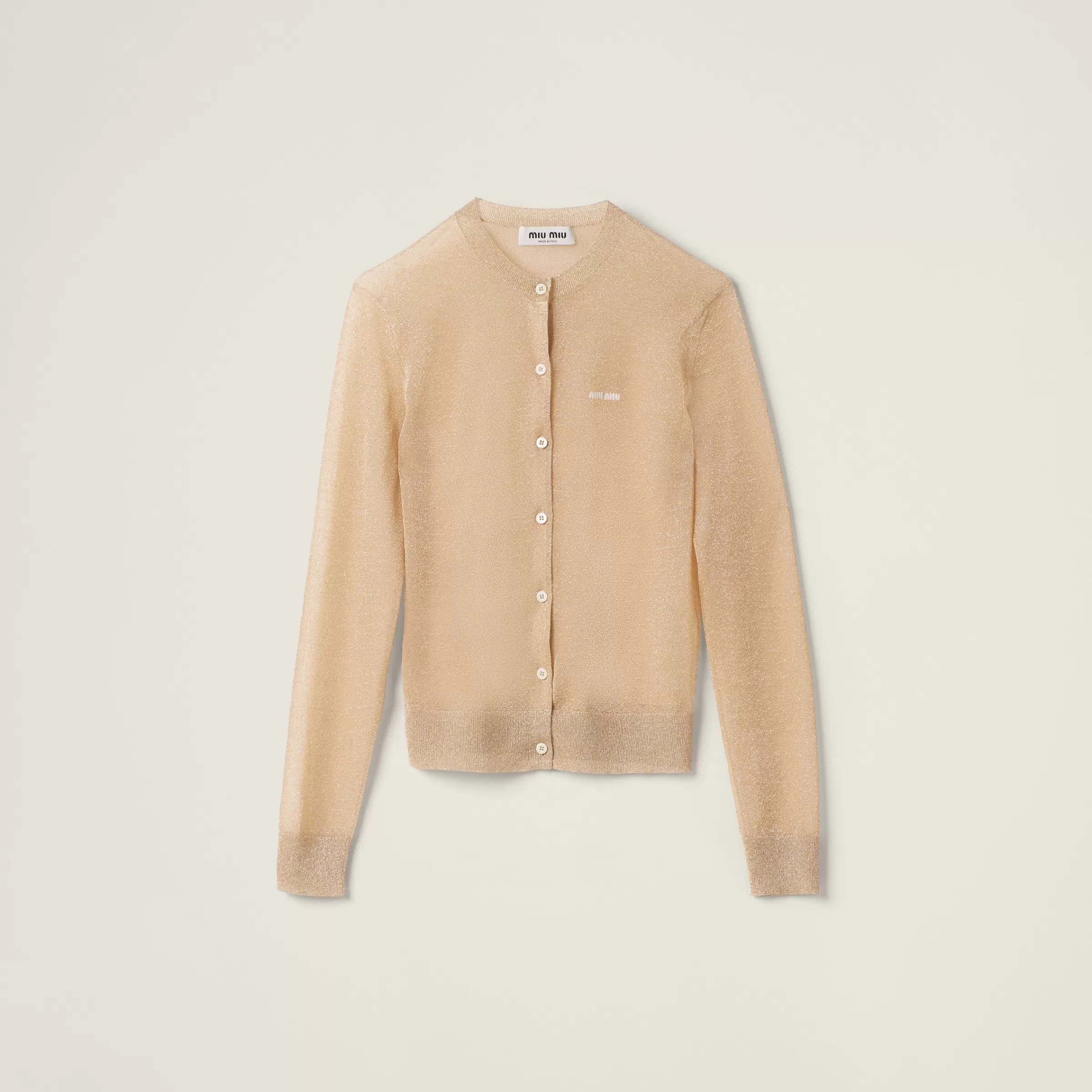 Miu Miu Lamé Knit Cardigan |