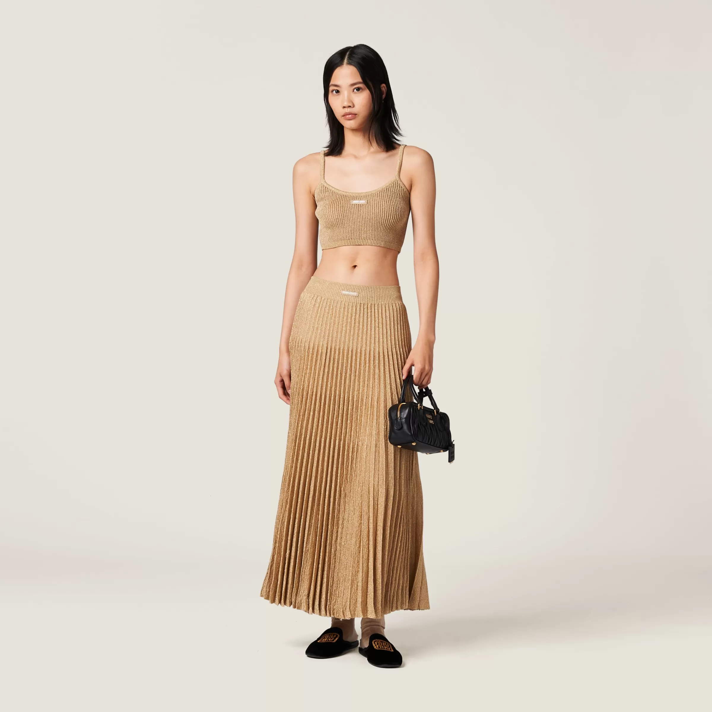 Miu Miu Lamé Top |