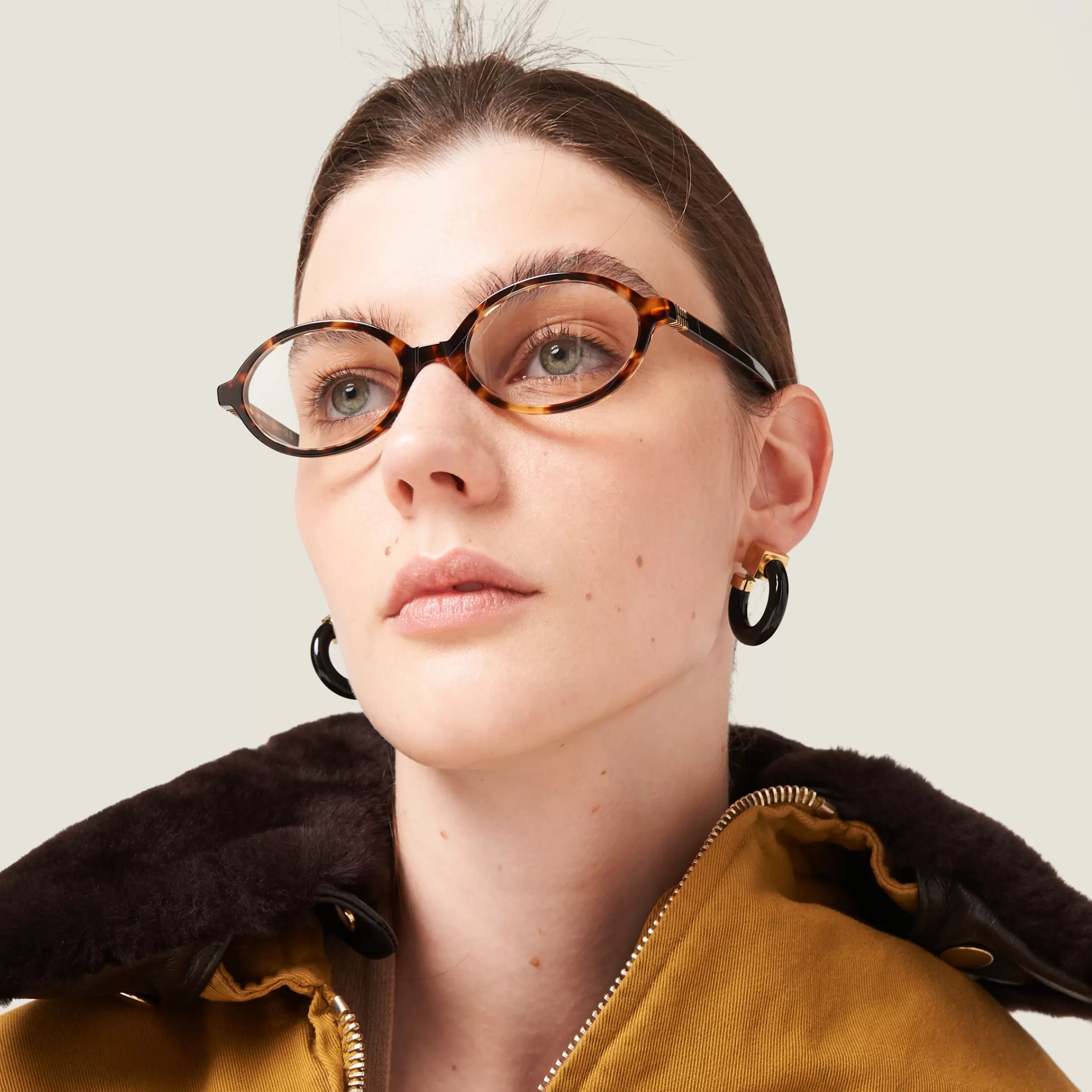 Miu Miu Plexiglas And Metal Earrings |