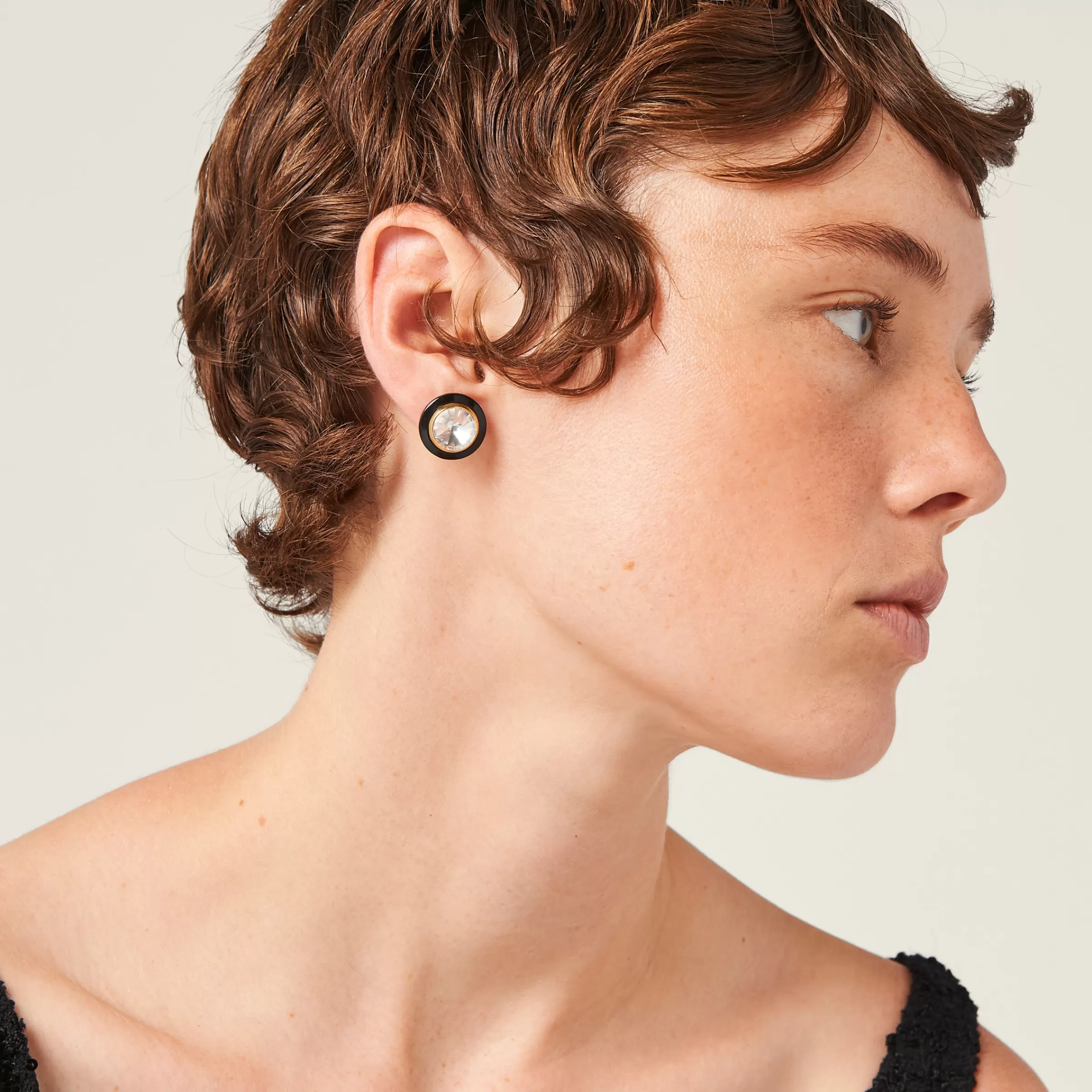Miu Miu Plexiglas And Metal Earrings |