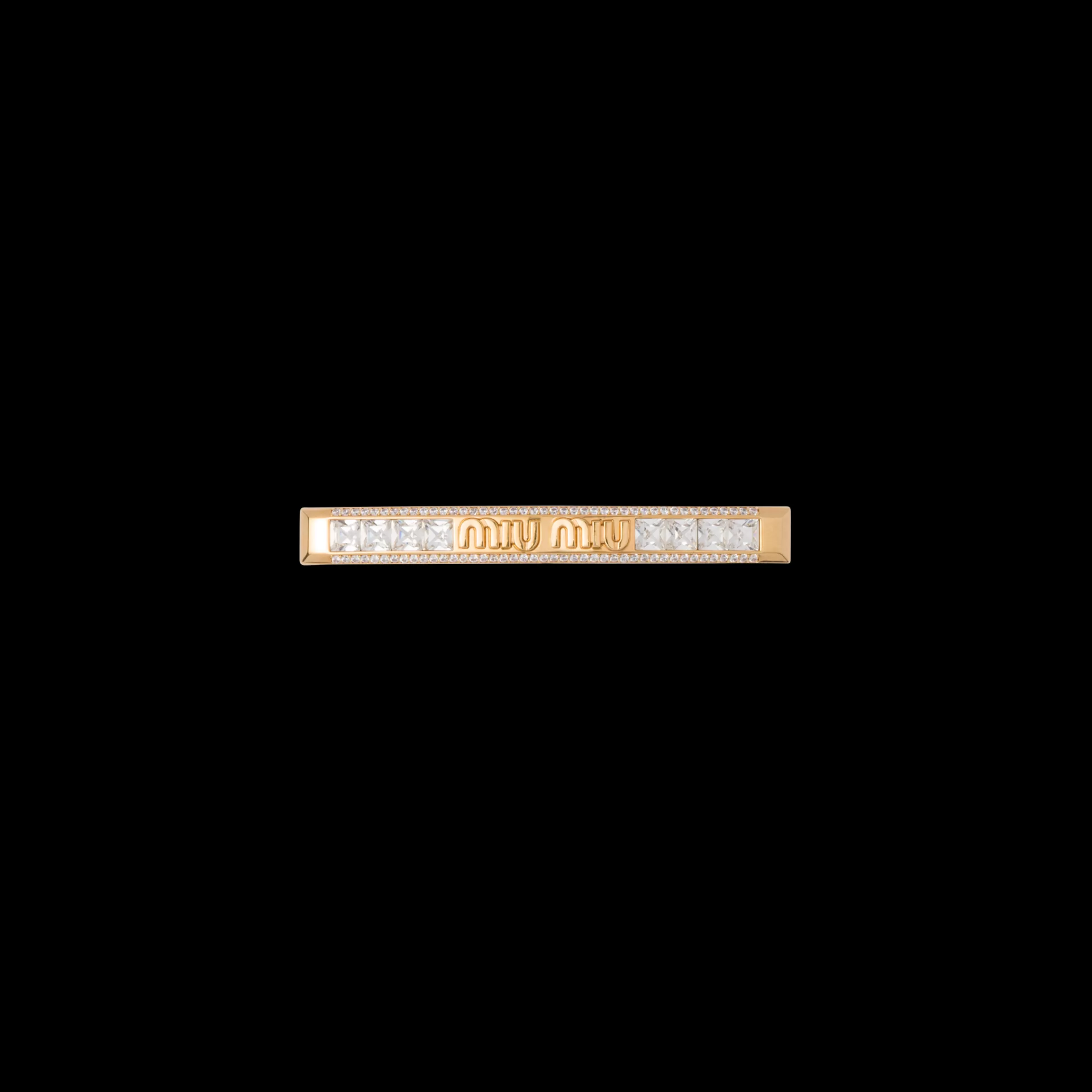 Miu Miu Metal Hair Clip With Crystals |
