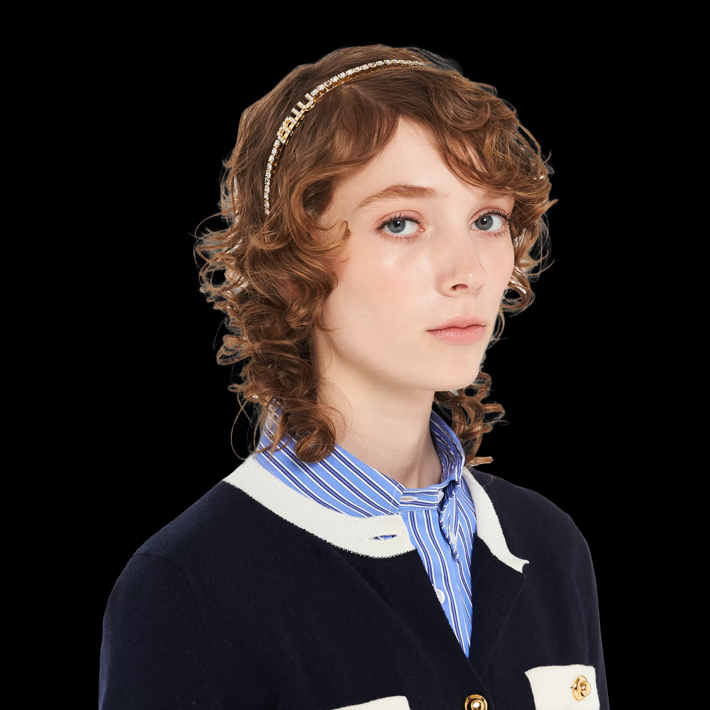 Miu Miu Rigid Crystal Headband |