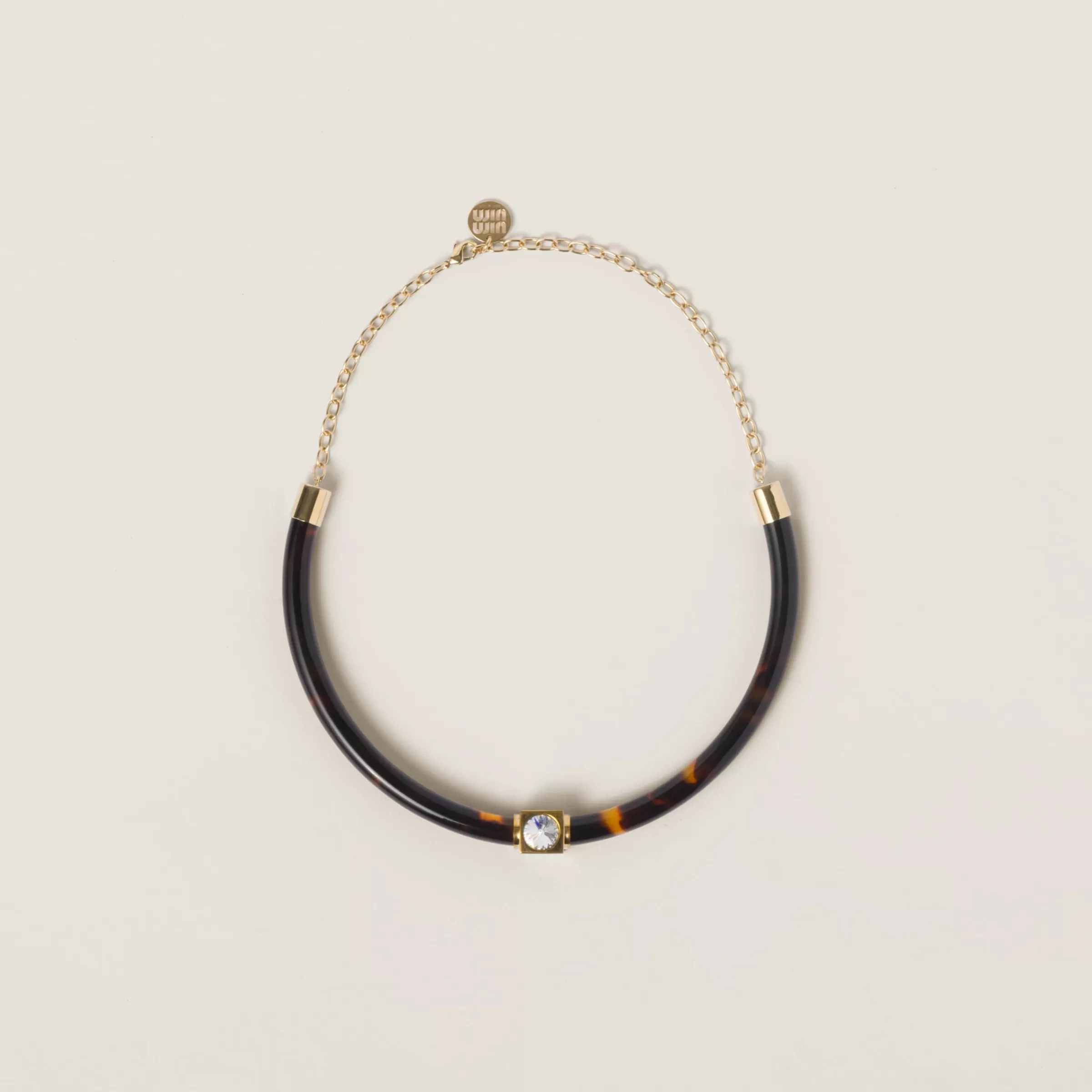 Miu Miu Plexiglas And Metal Choker |