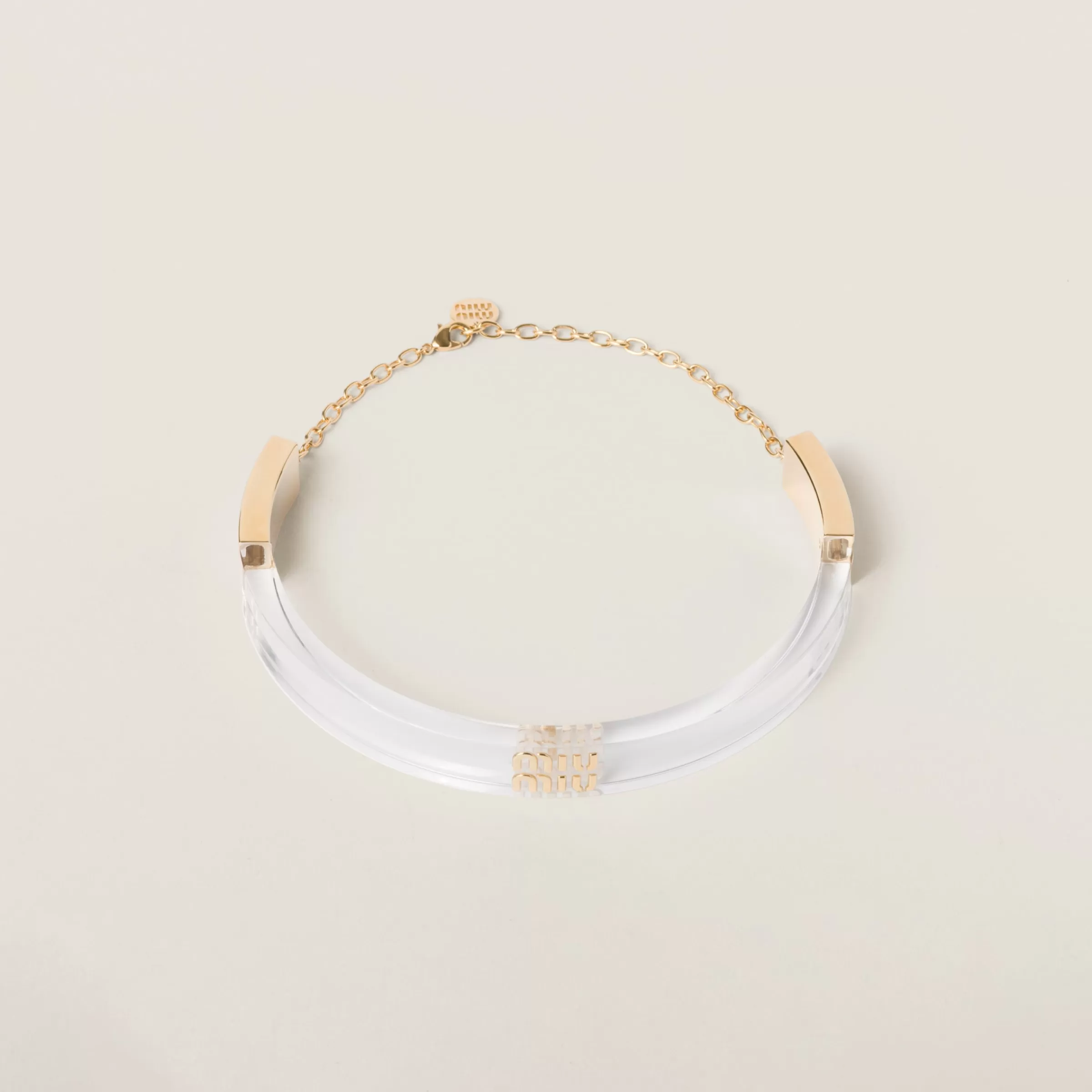 Miu Miu Plexiglas And Metal Choker |