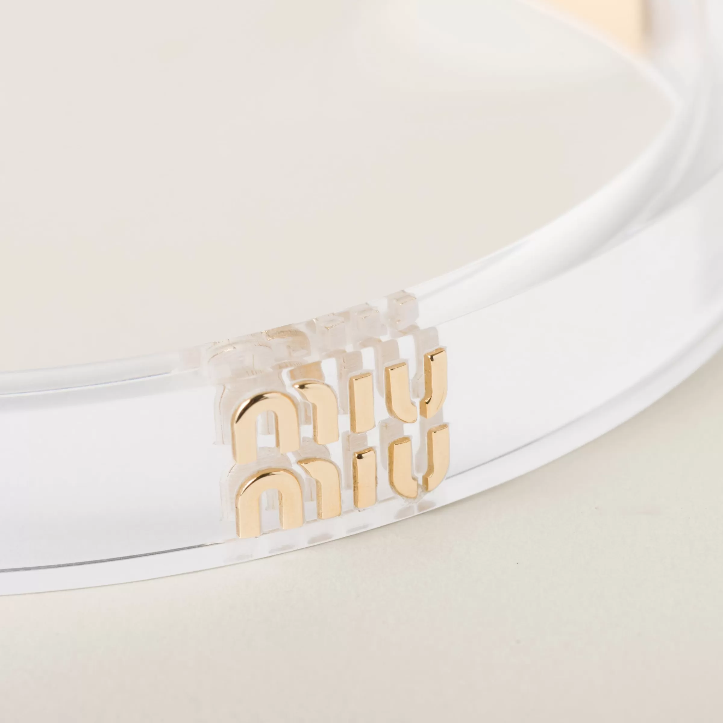 Miu Miu Plexiglas And Metal Choker |