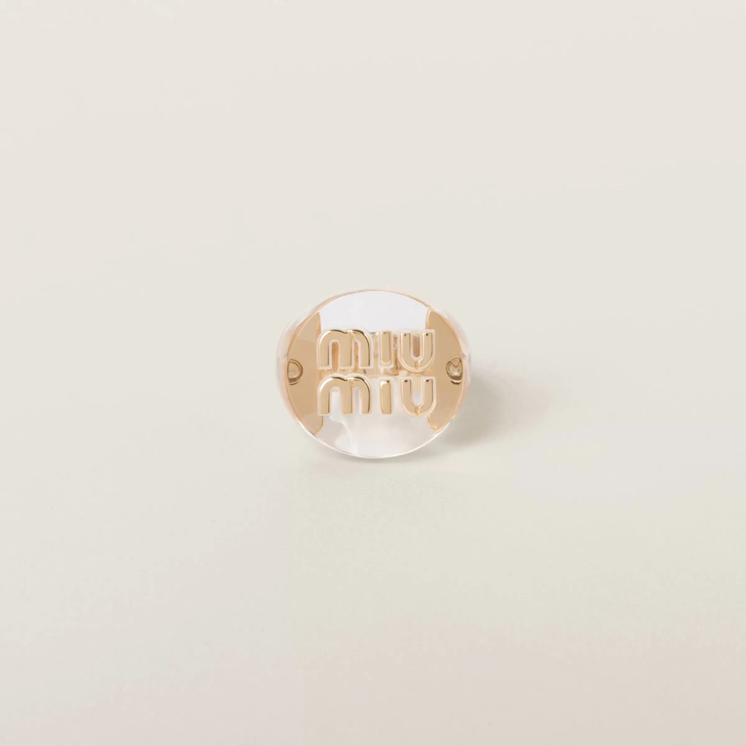 Miu Miu Plexiglas And Metal Ring |