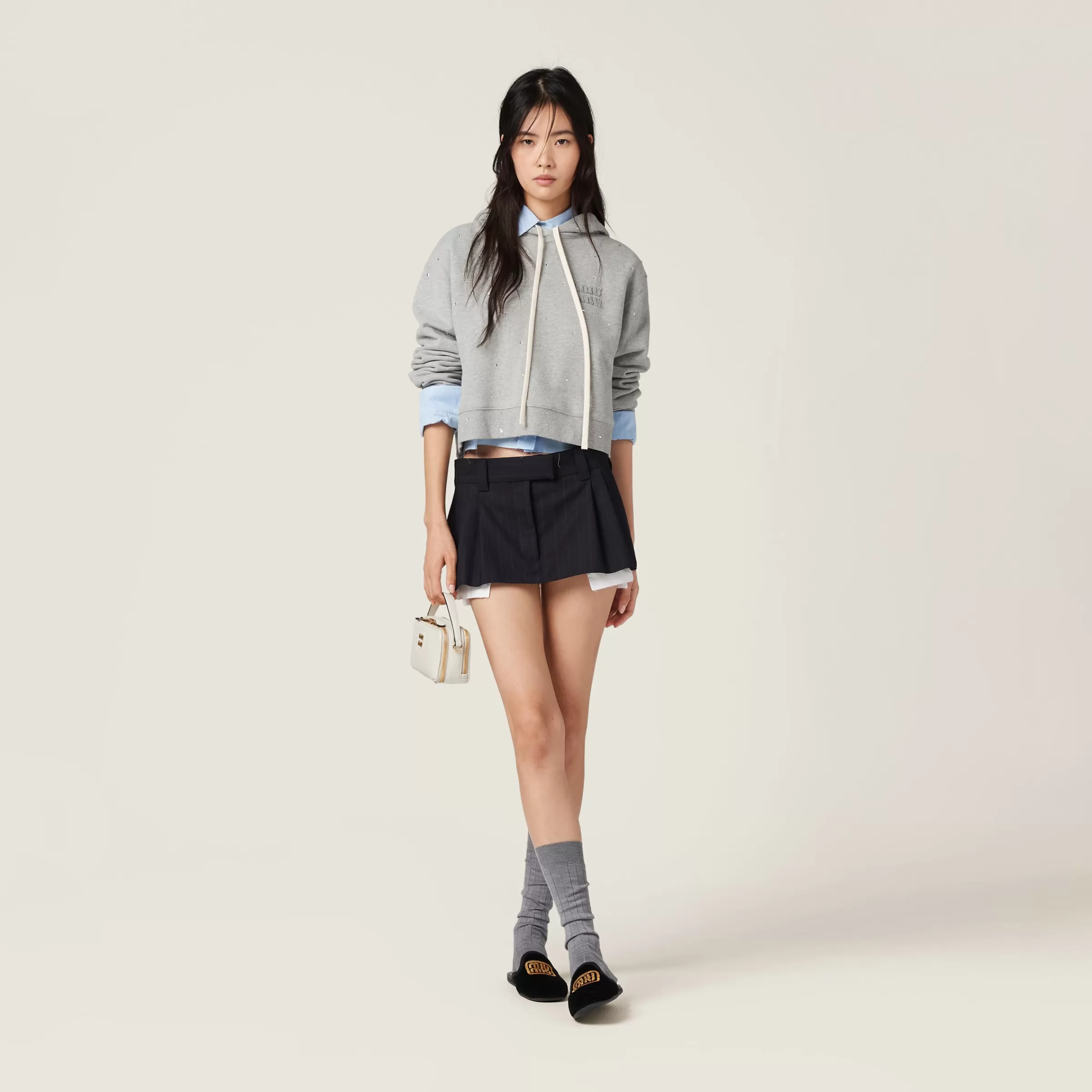 Miu Miu Cotton Fleece Hoodie |