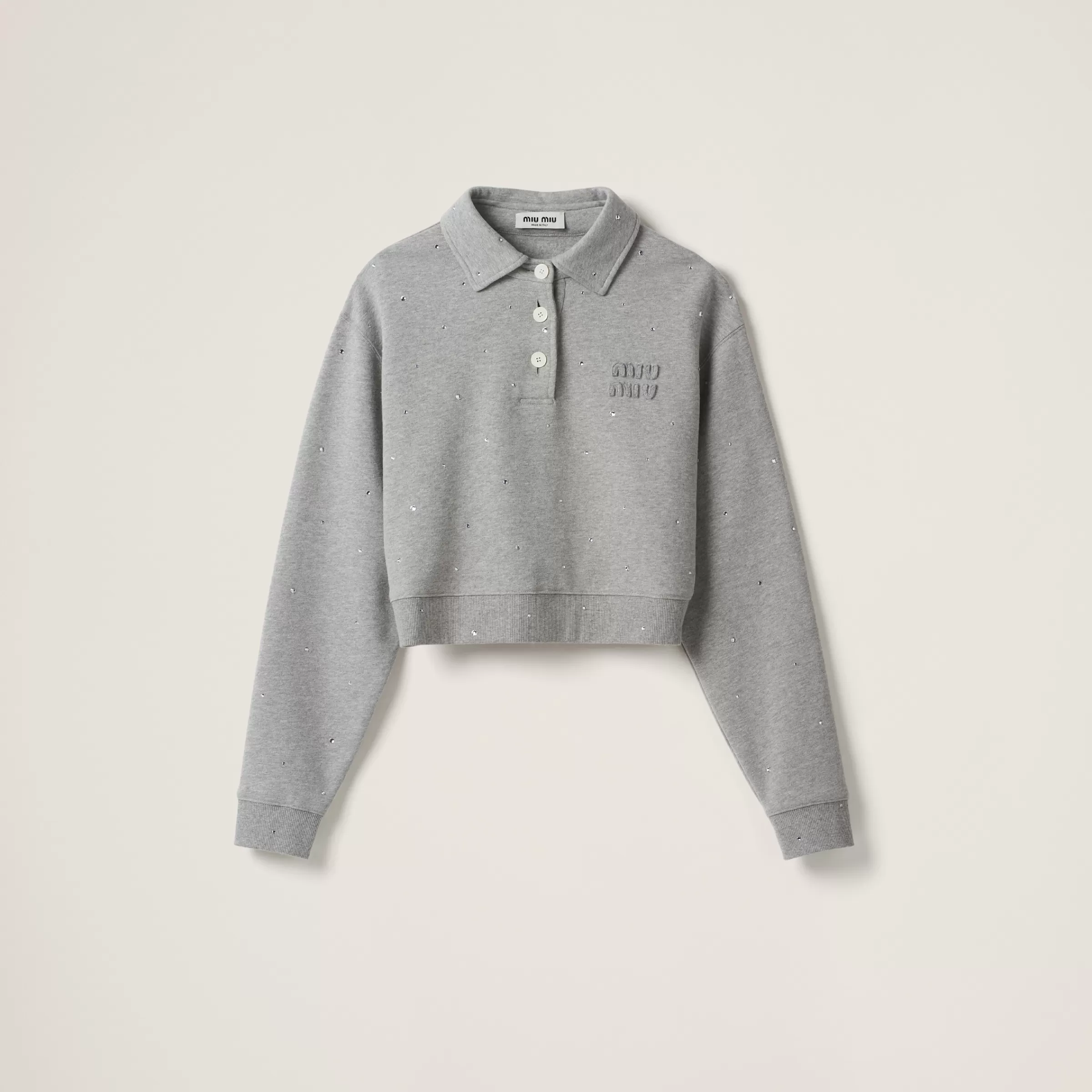Miu Miu Cotton Fleece Polo Shirt |