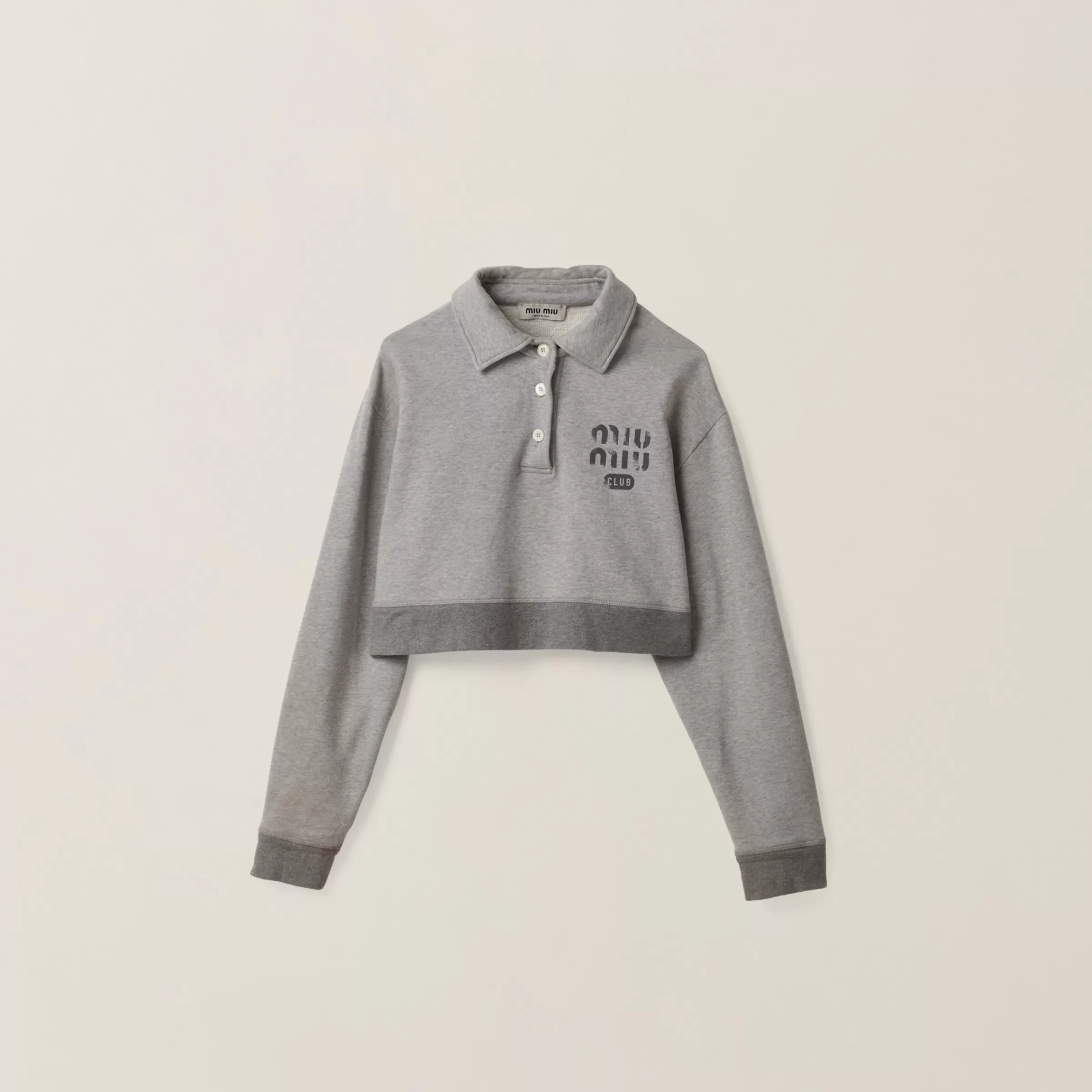 Miu Miu Cotton Fleece Polo Shirt |