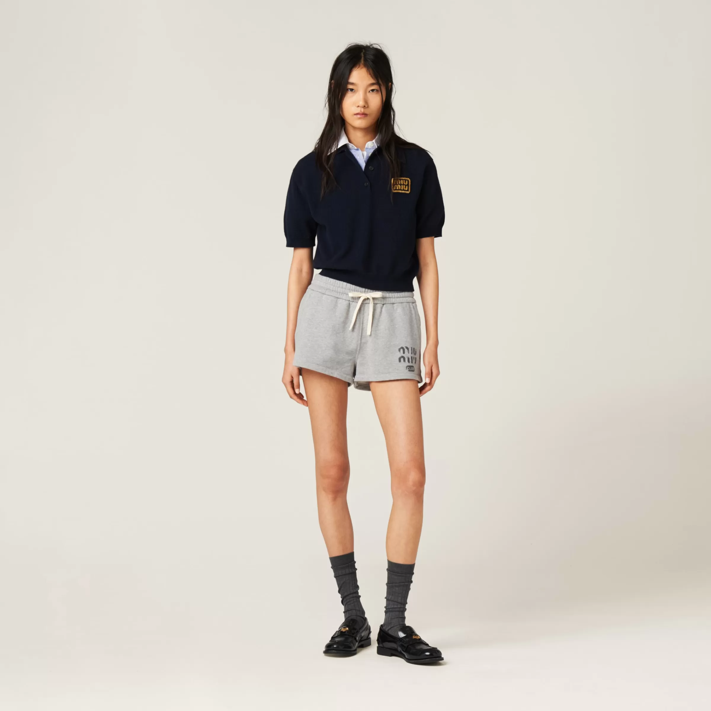 Miu Miu Cotton Fleece Shorts |