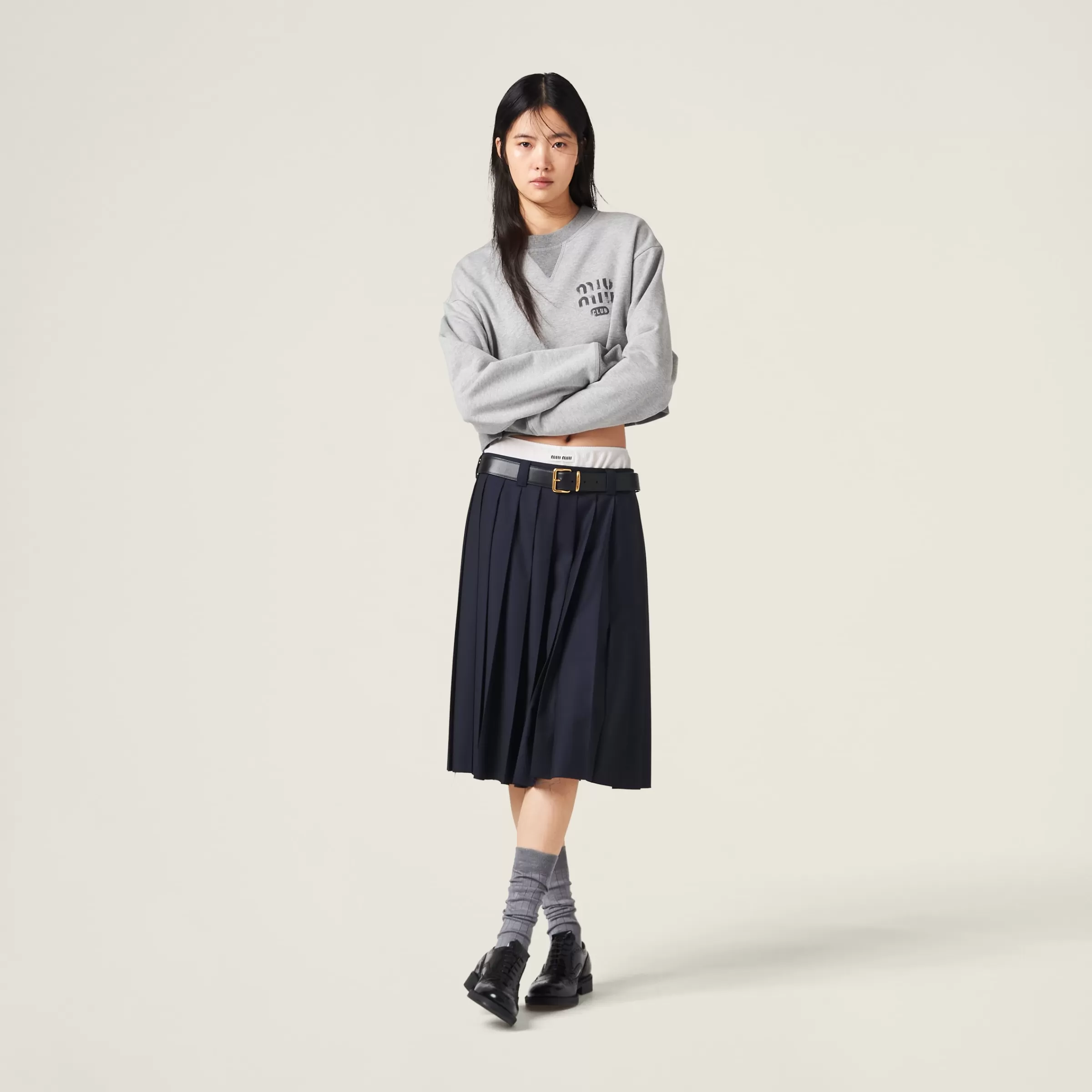 Miu Miu Cotton Fleece Sweatshirt |