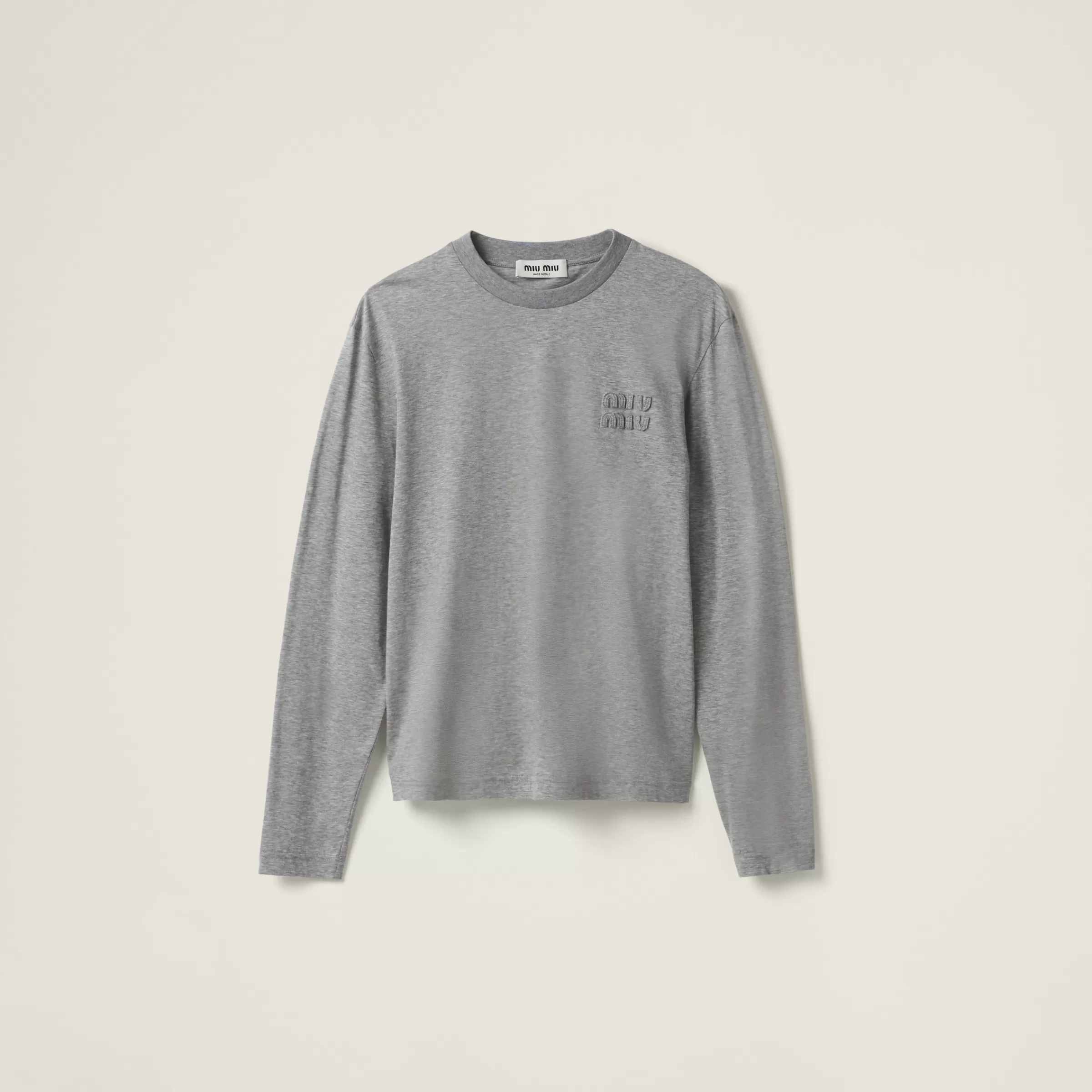 Miu Miu Cotton T-shirt With Embroidered Logo |