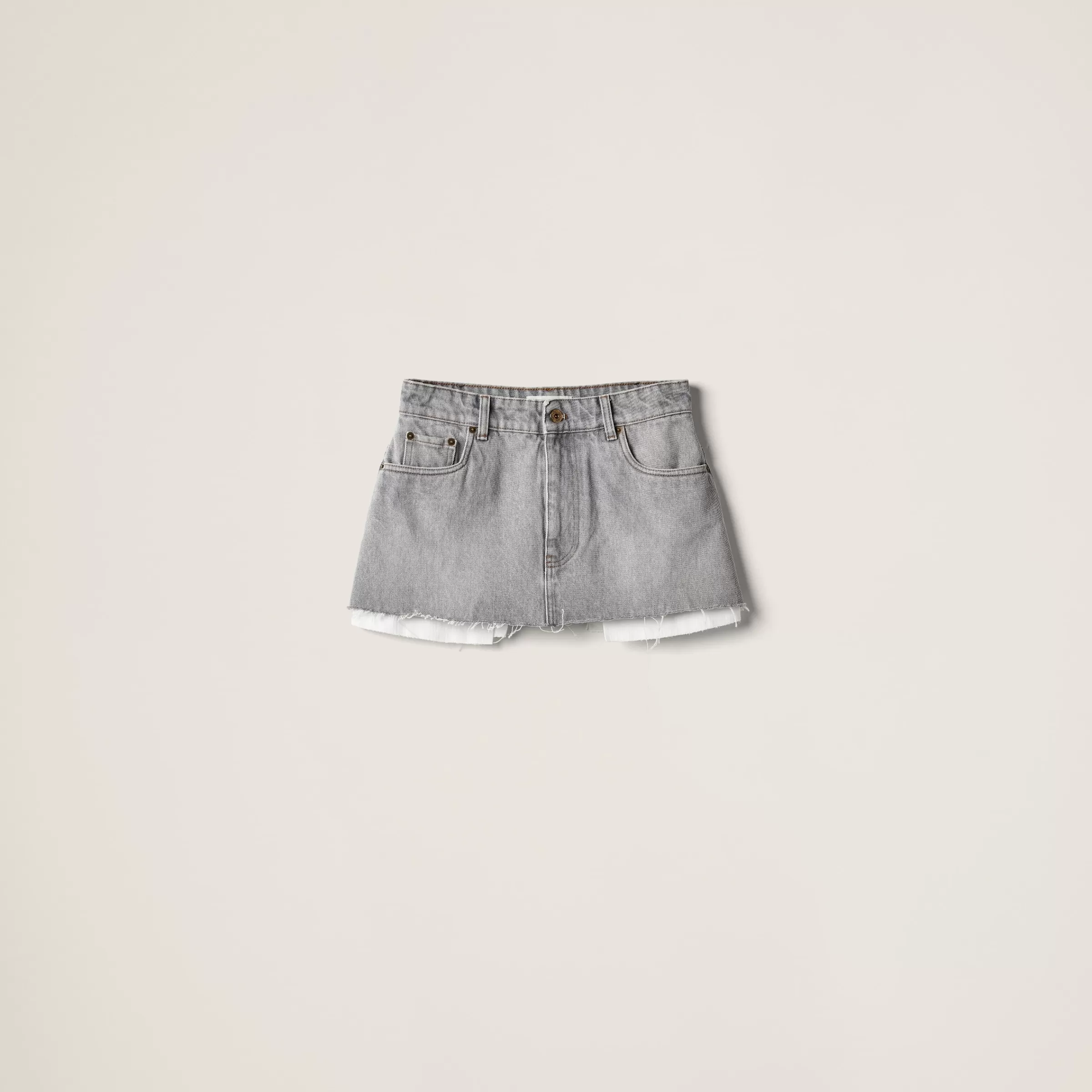 Miu Miu Denim Miniskirt |