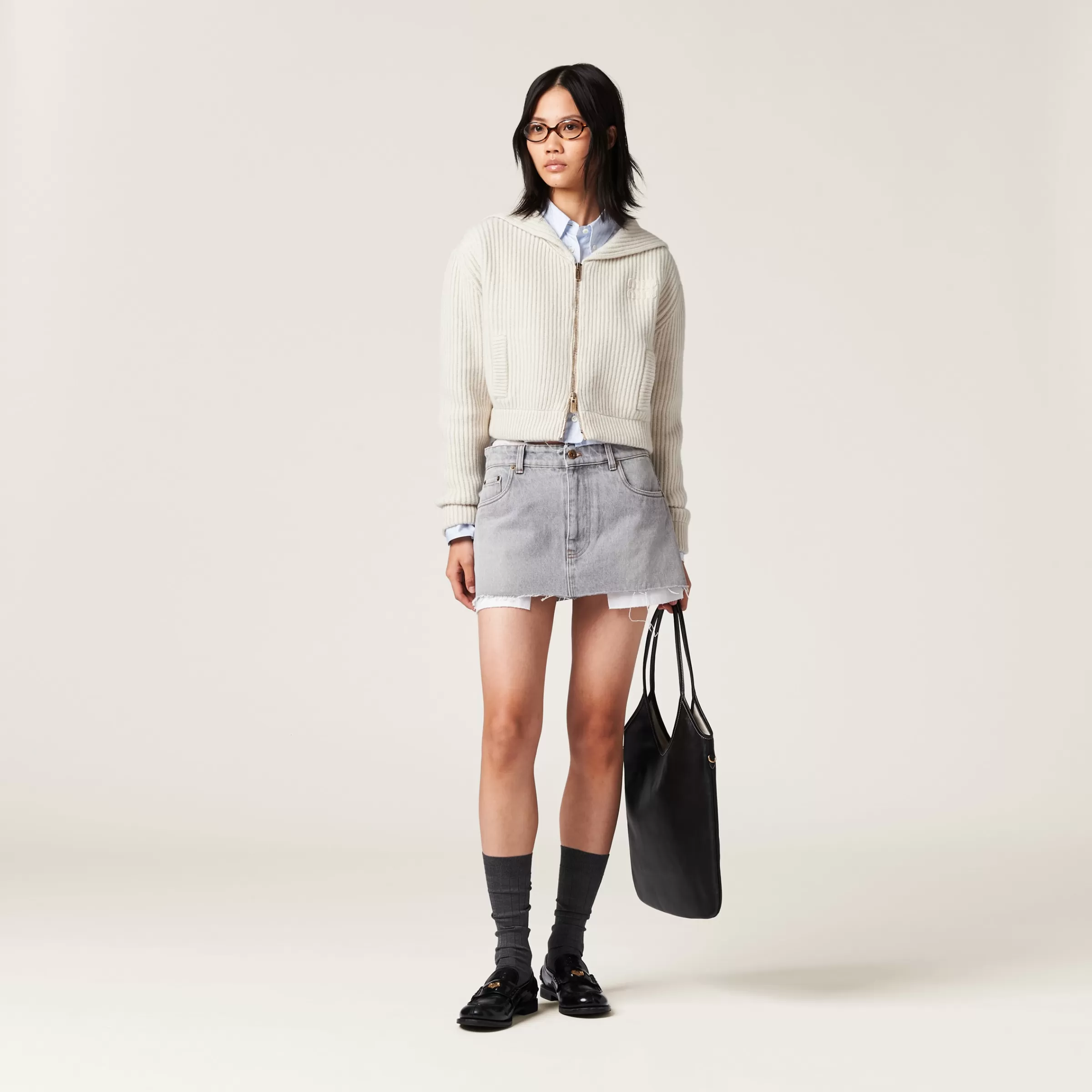 Miu Miu Denim Miniskirt |