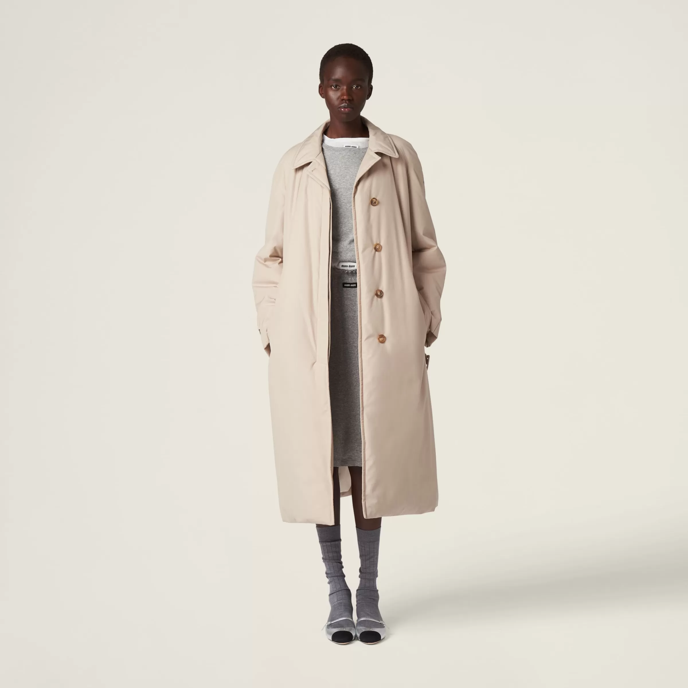 Miu Miu Ribbed Jersey Skirt |