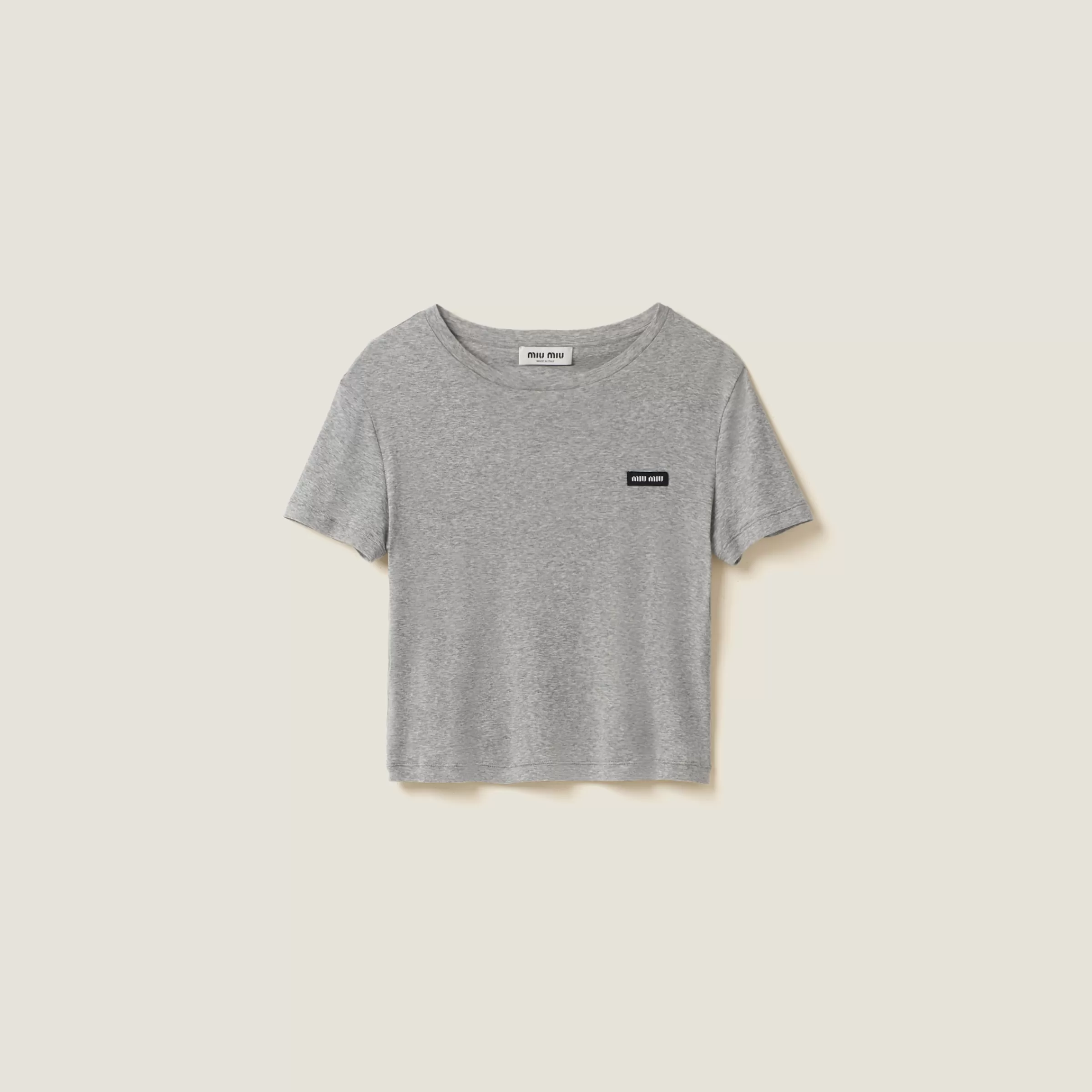Miu Miu Ribbed Jersey T-shirt |
