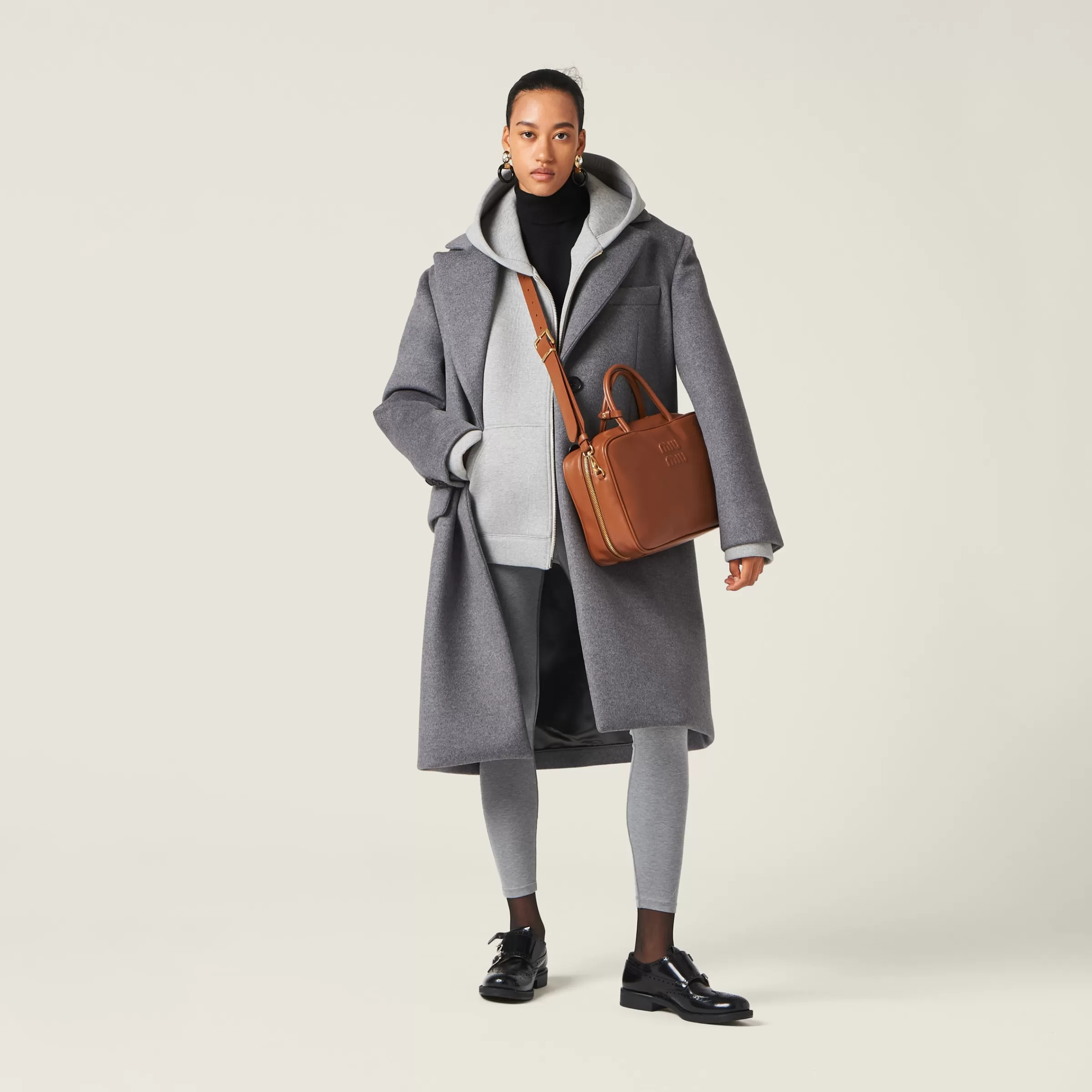 Miu Miu Single-breasted Velour Coat |