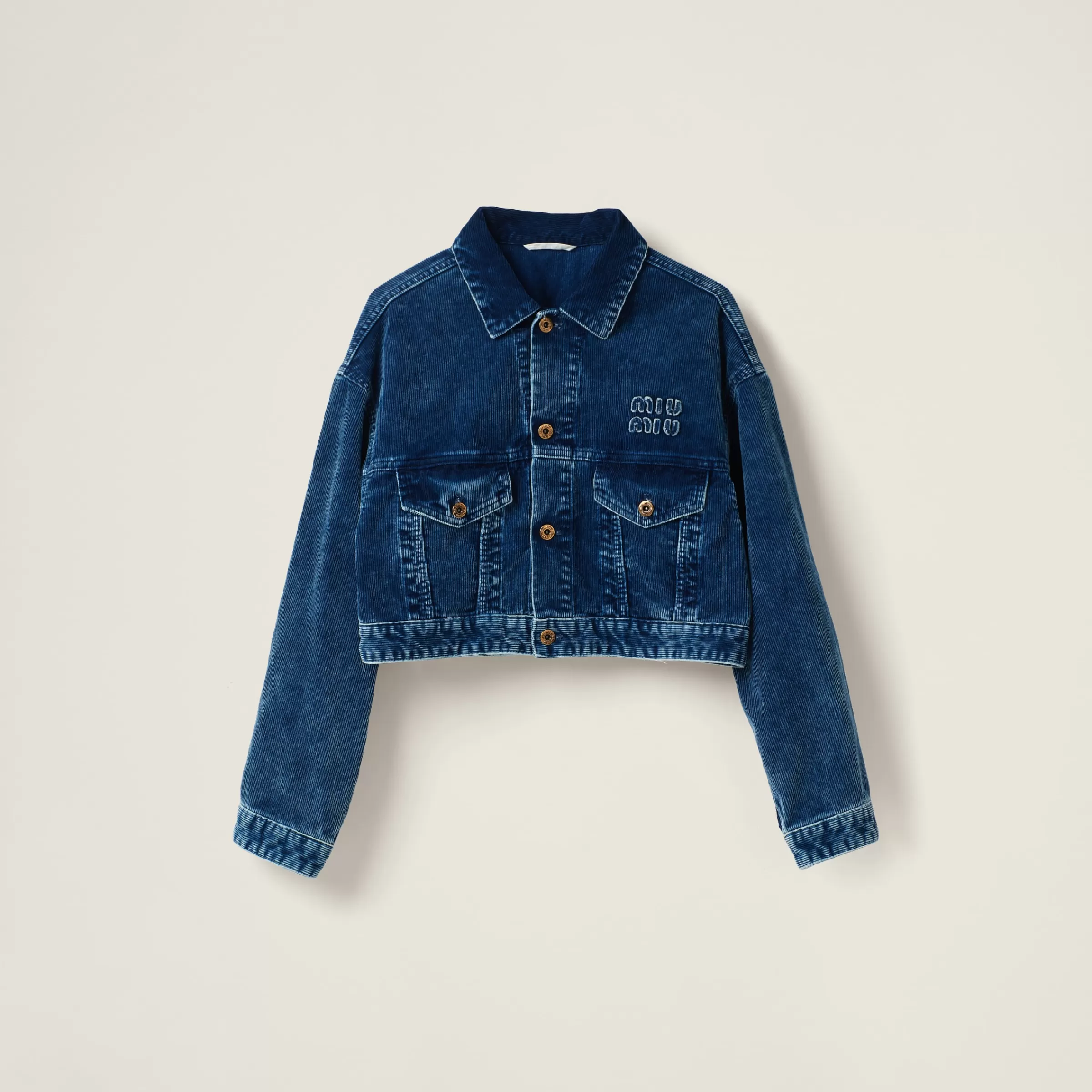 Miu Miu Washed Velvet Blouson Jacket |