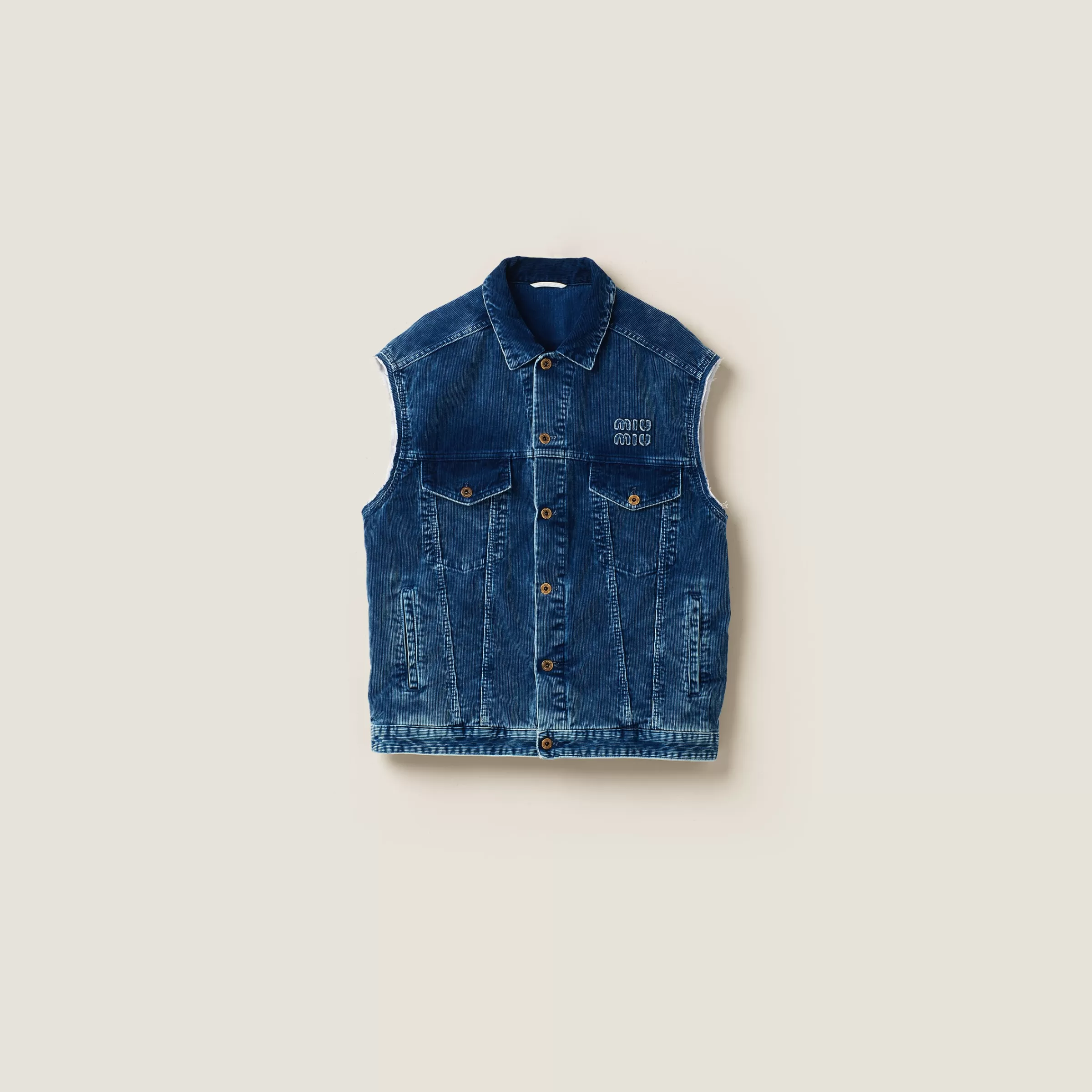 Miu Miu Washed Velvet Vest |
