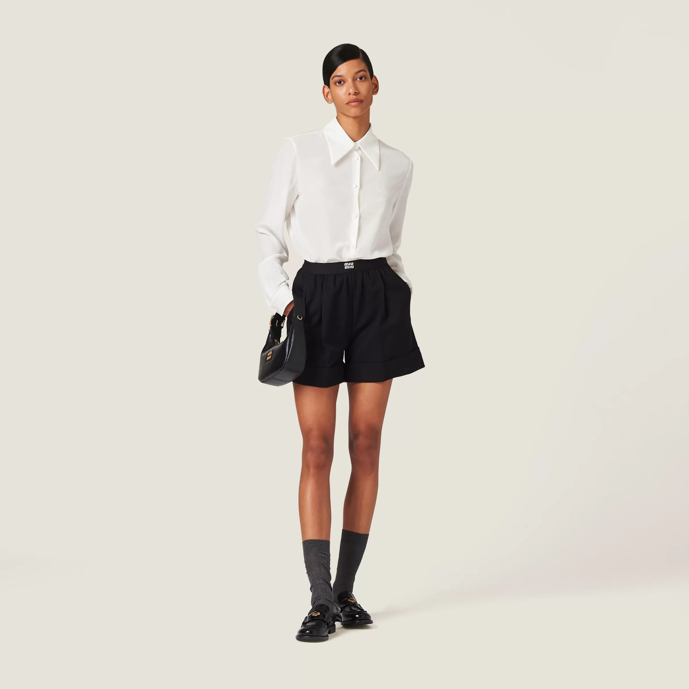 Miu Miu Crepe De Chine Shirt |
