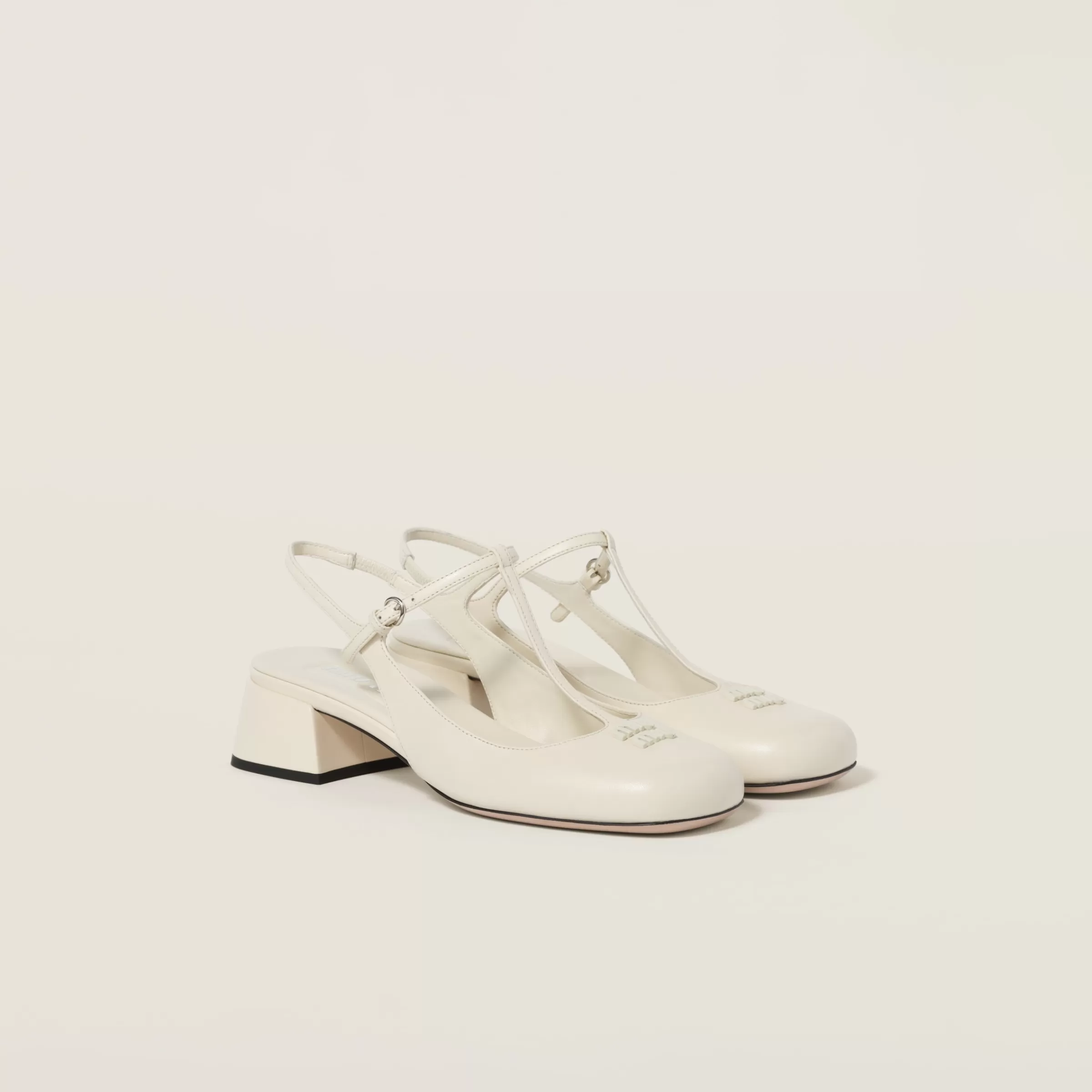 Miu Miu Leather Slingback Pumps |