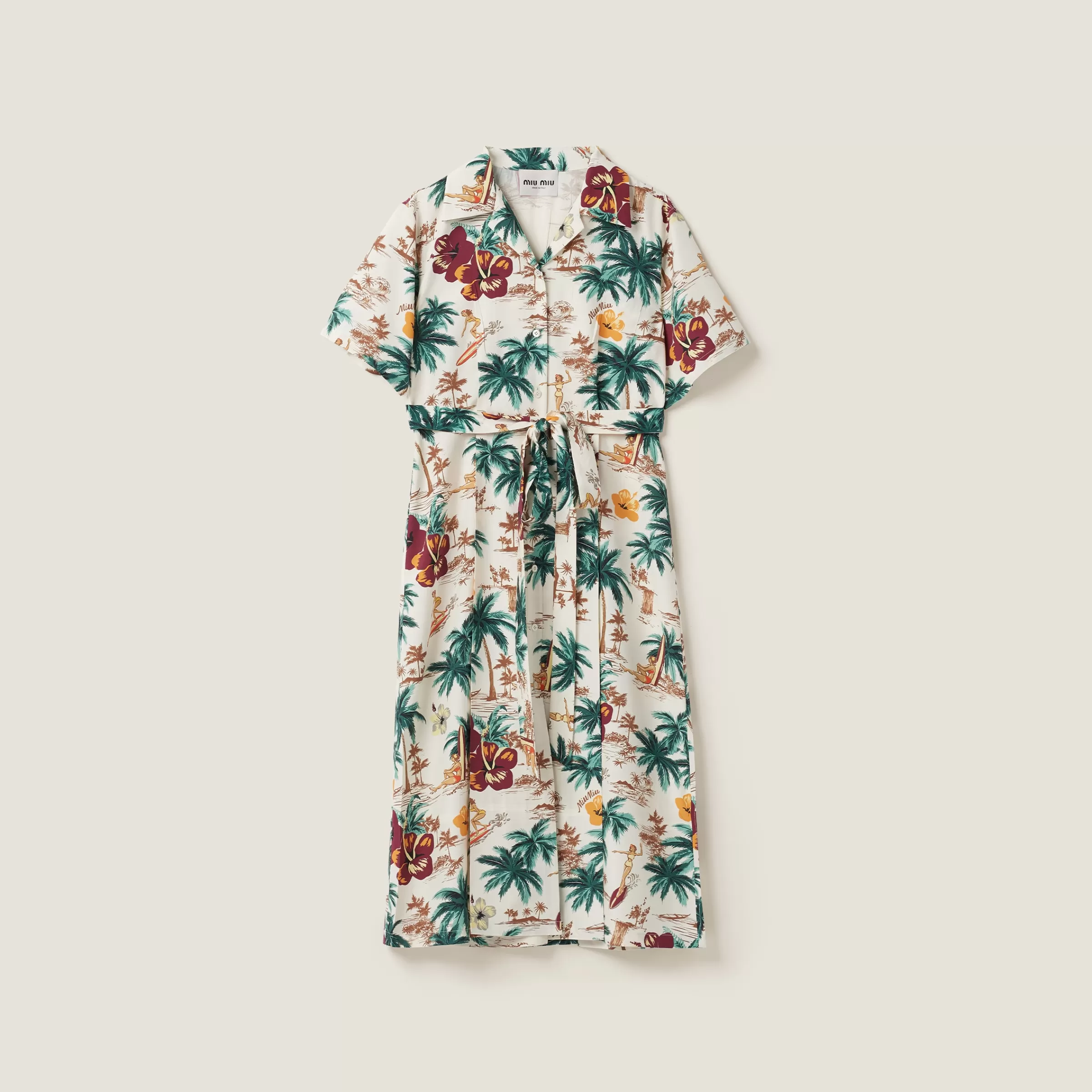 Miu Miu Printed Silk Dress |