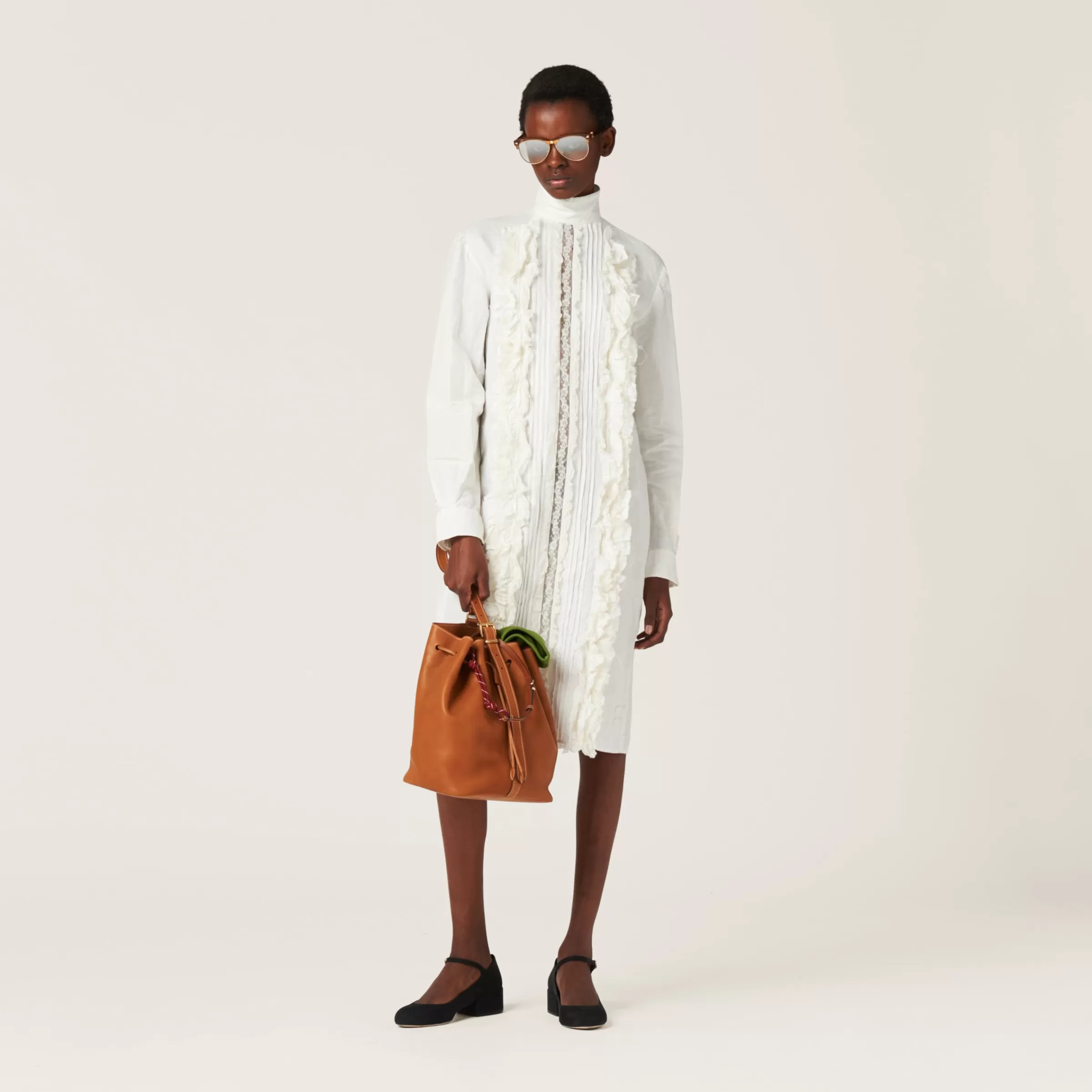 Miu Miu Slubbed Canvas Dress |