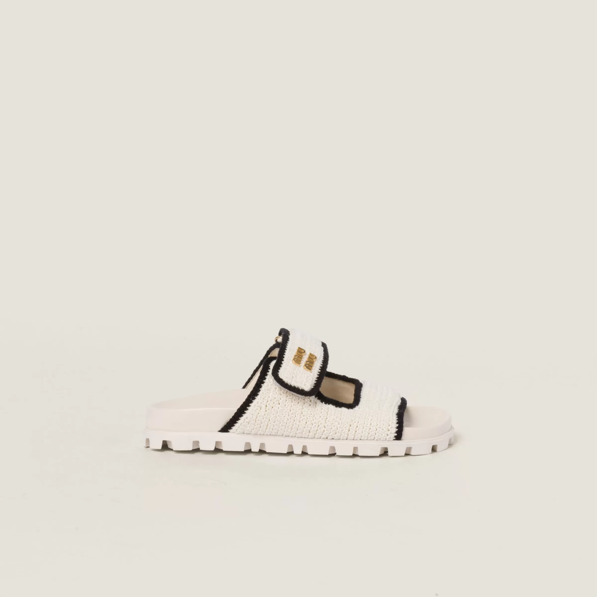 Miu Miu Crochet Knit Slides |