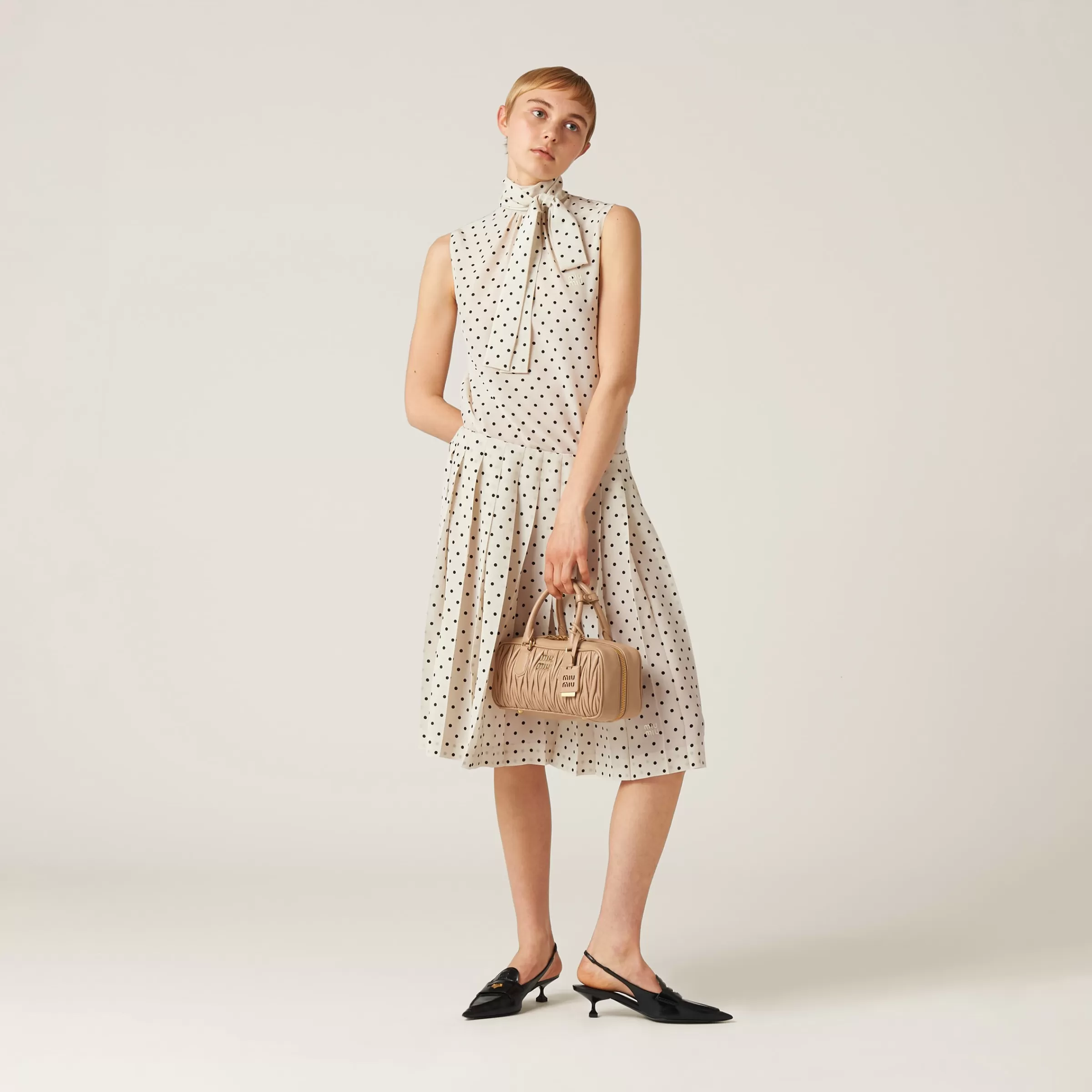 Miu Miu Polka-dot Crepe De Chine Top |