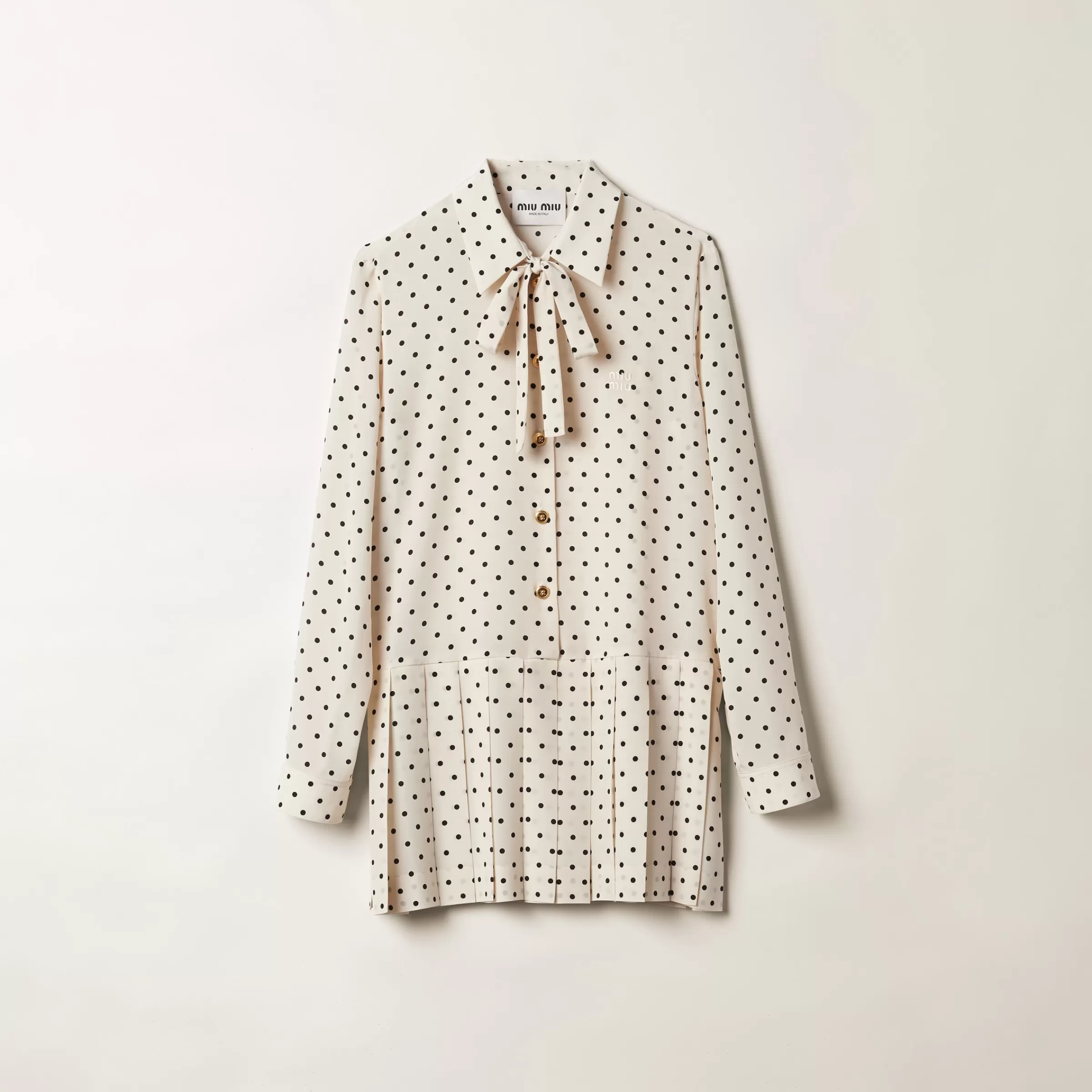 Miu Miu Printed Crepe De Chine Dress |
