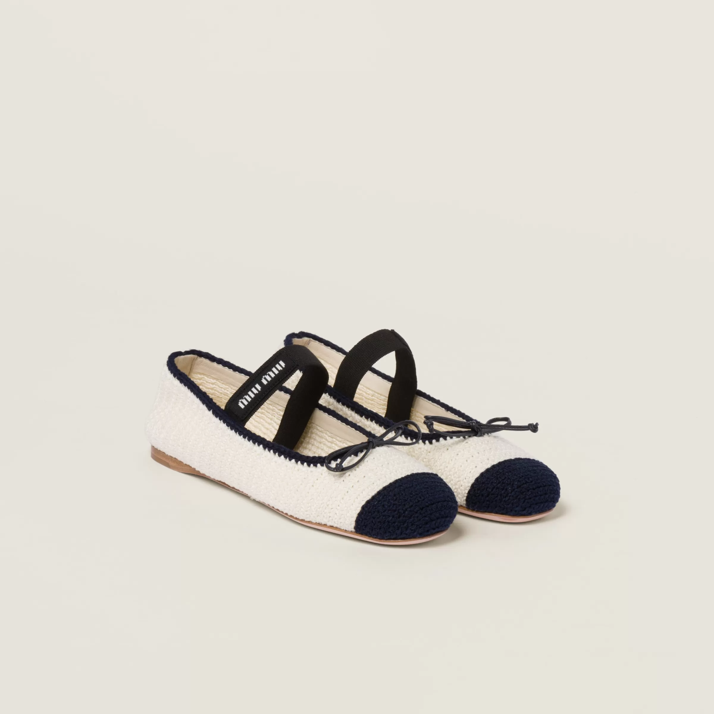 Miu Miu Crochet Knit Ballerinas |