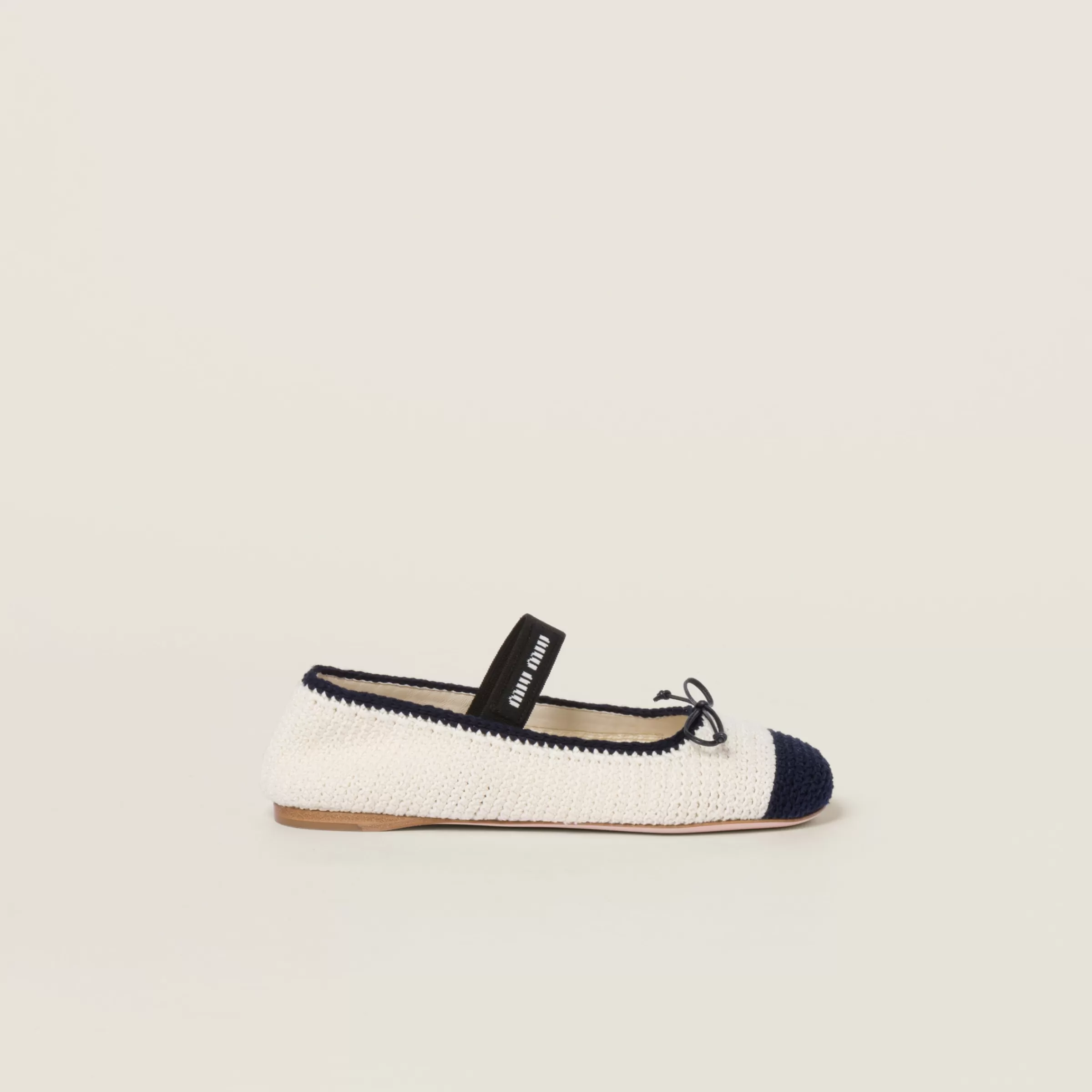 Miu Miu Crochet Knit Ballerinas |