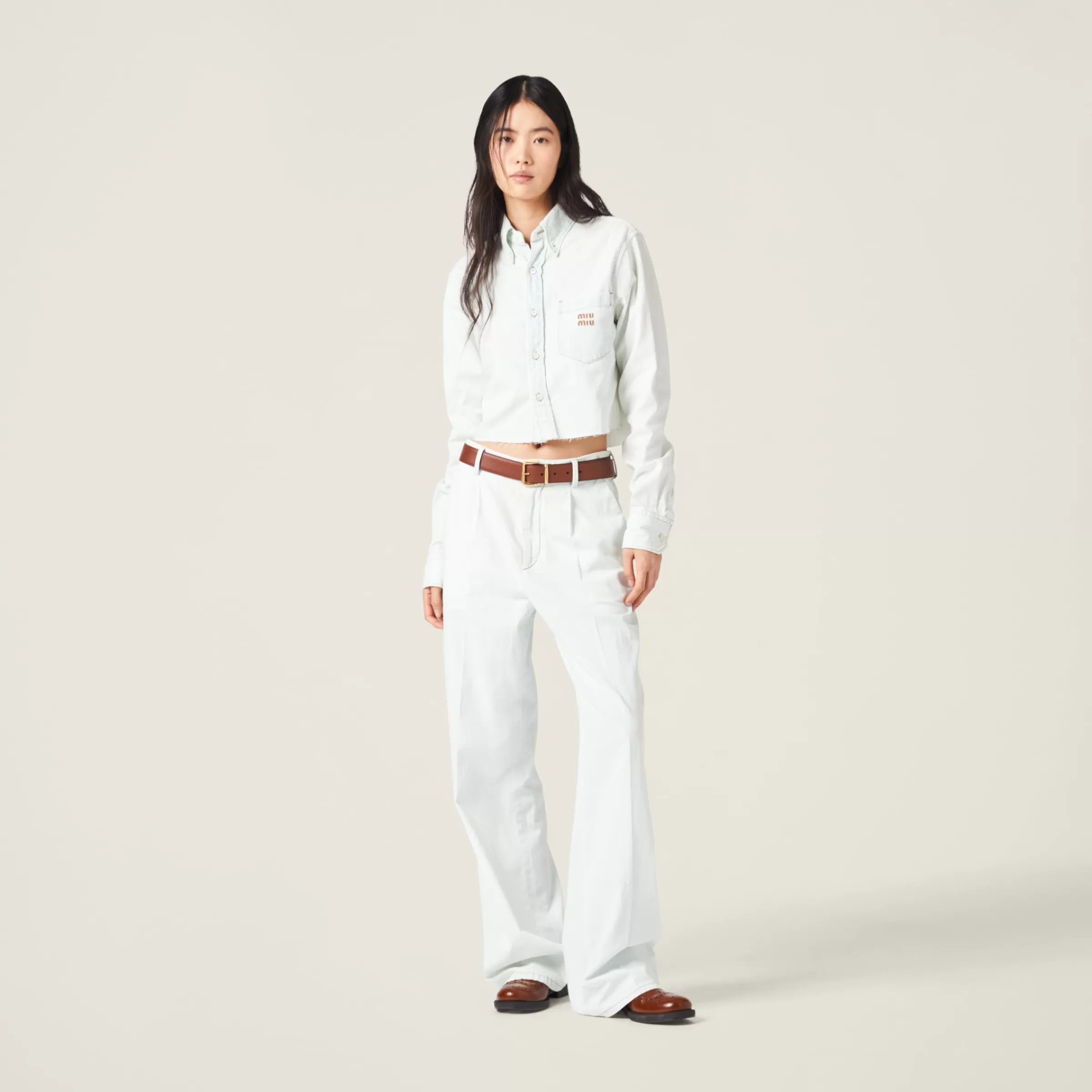 Miu Miu Chambray Denim Jeans |