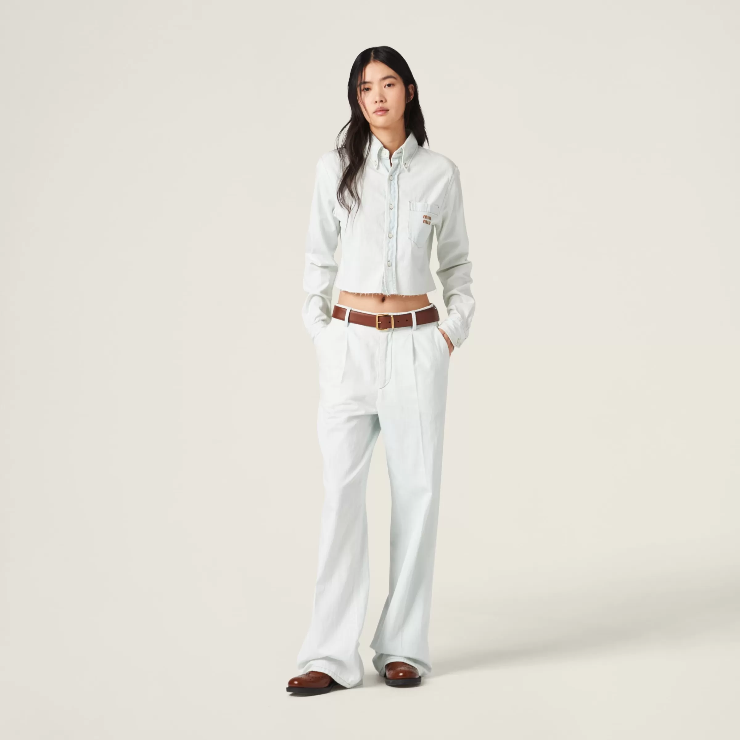 Miu Miu Chambray Denim Shirt |