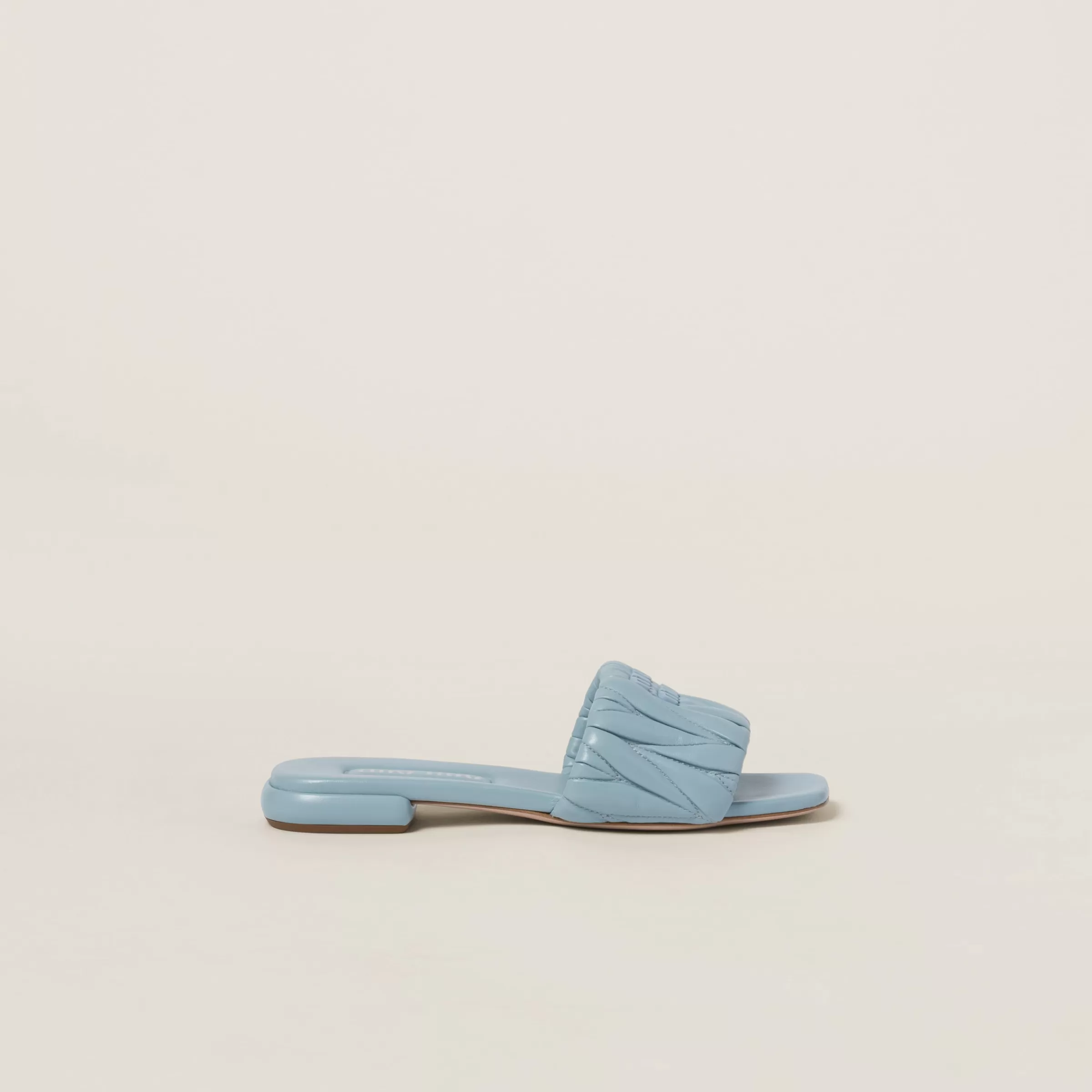 Miu Miu Matelassé Nappa Leather Slides |