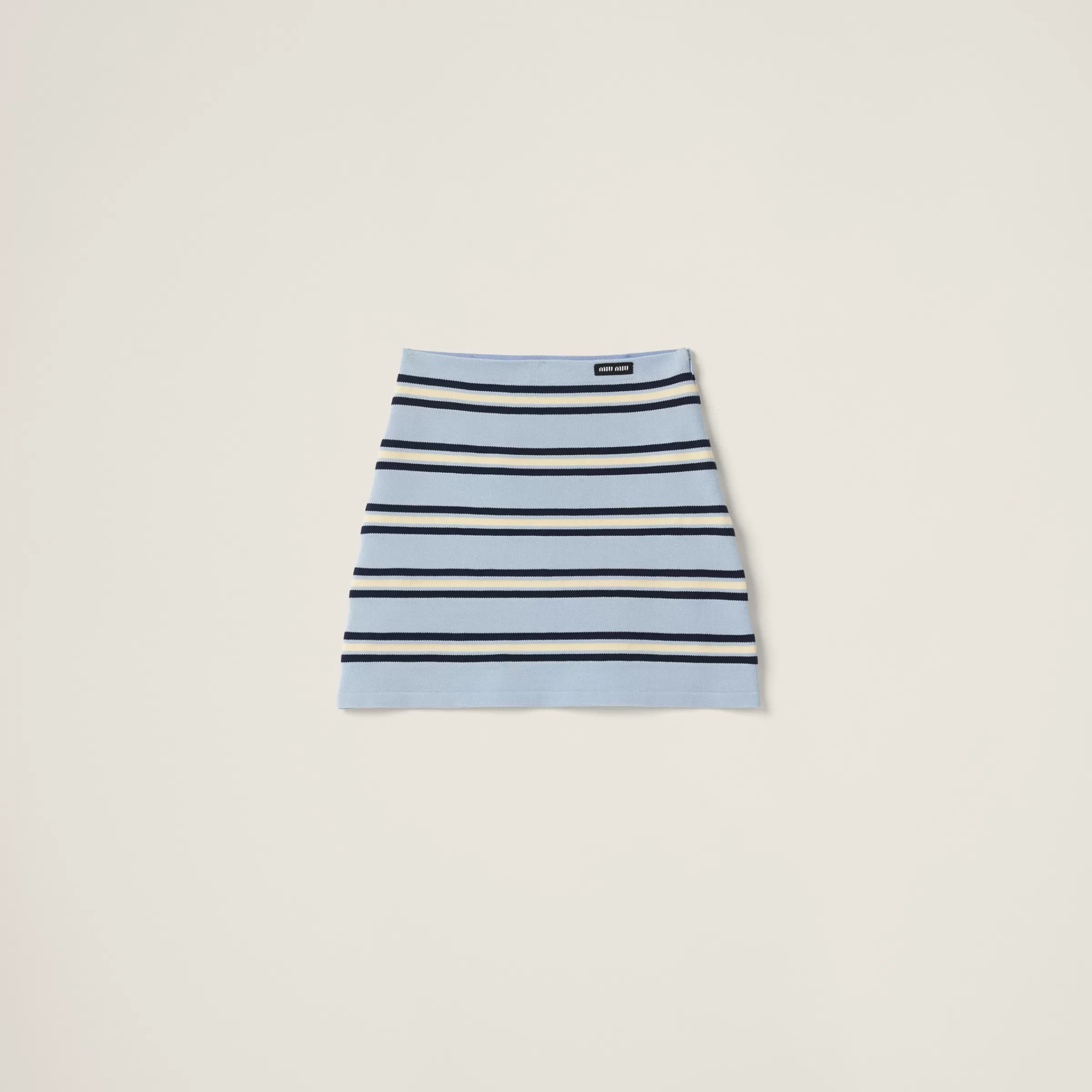 Miu Miu Silk And Cotton Miniskirt |