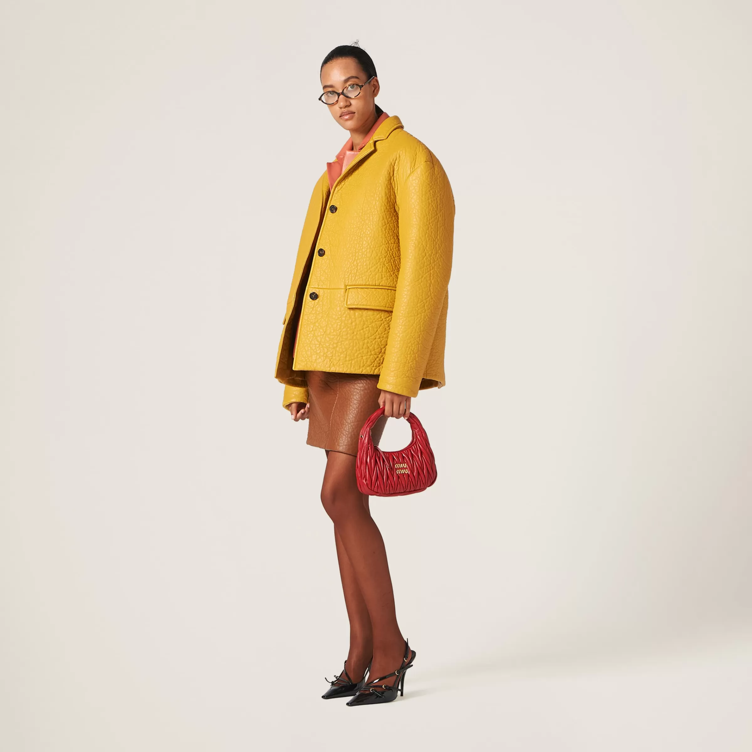 Miu Miu Nappa Leather Jacket |