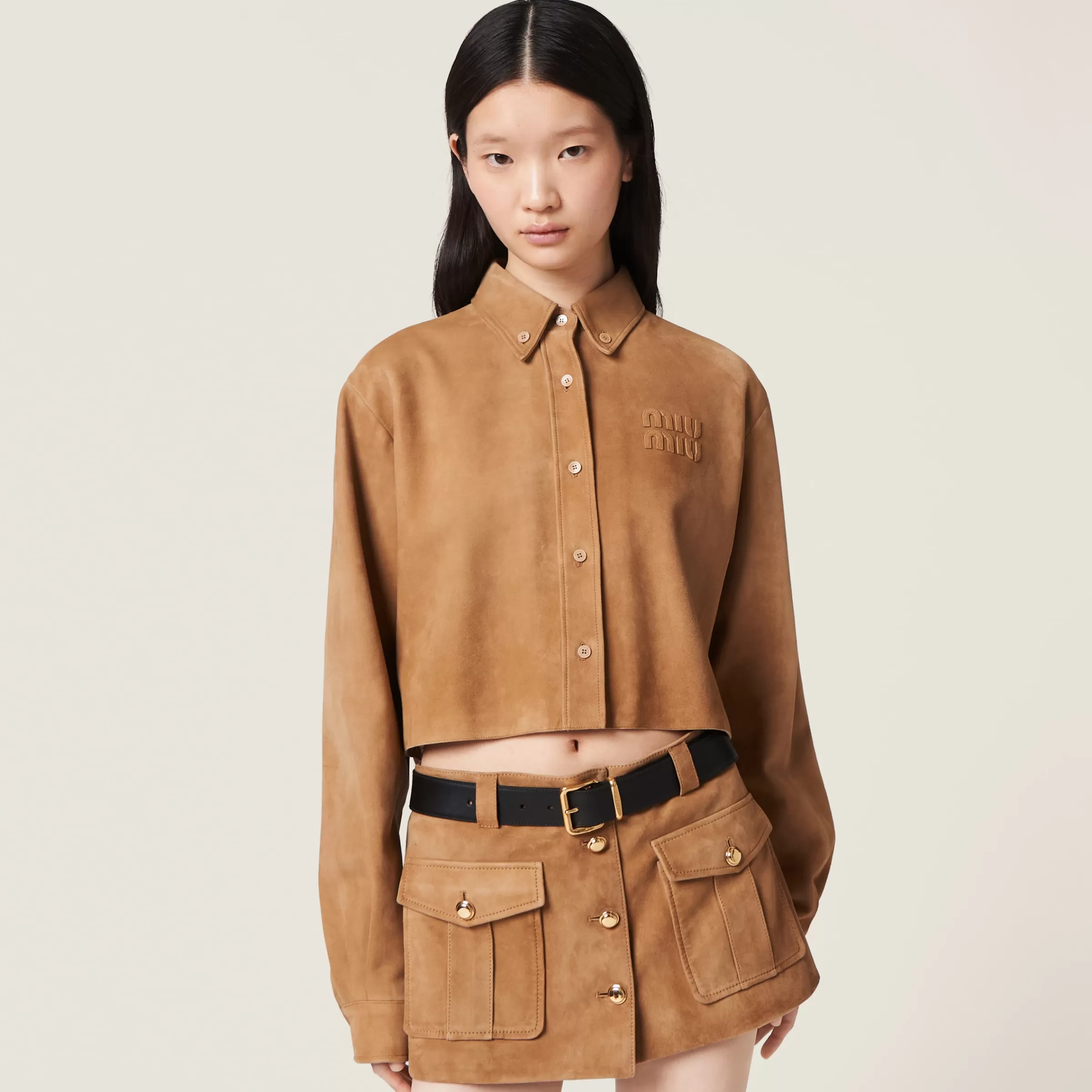 Miu Miu Suede Shirt |