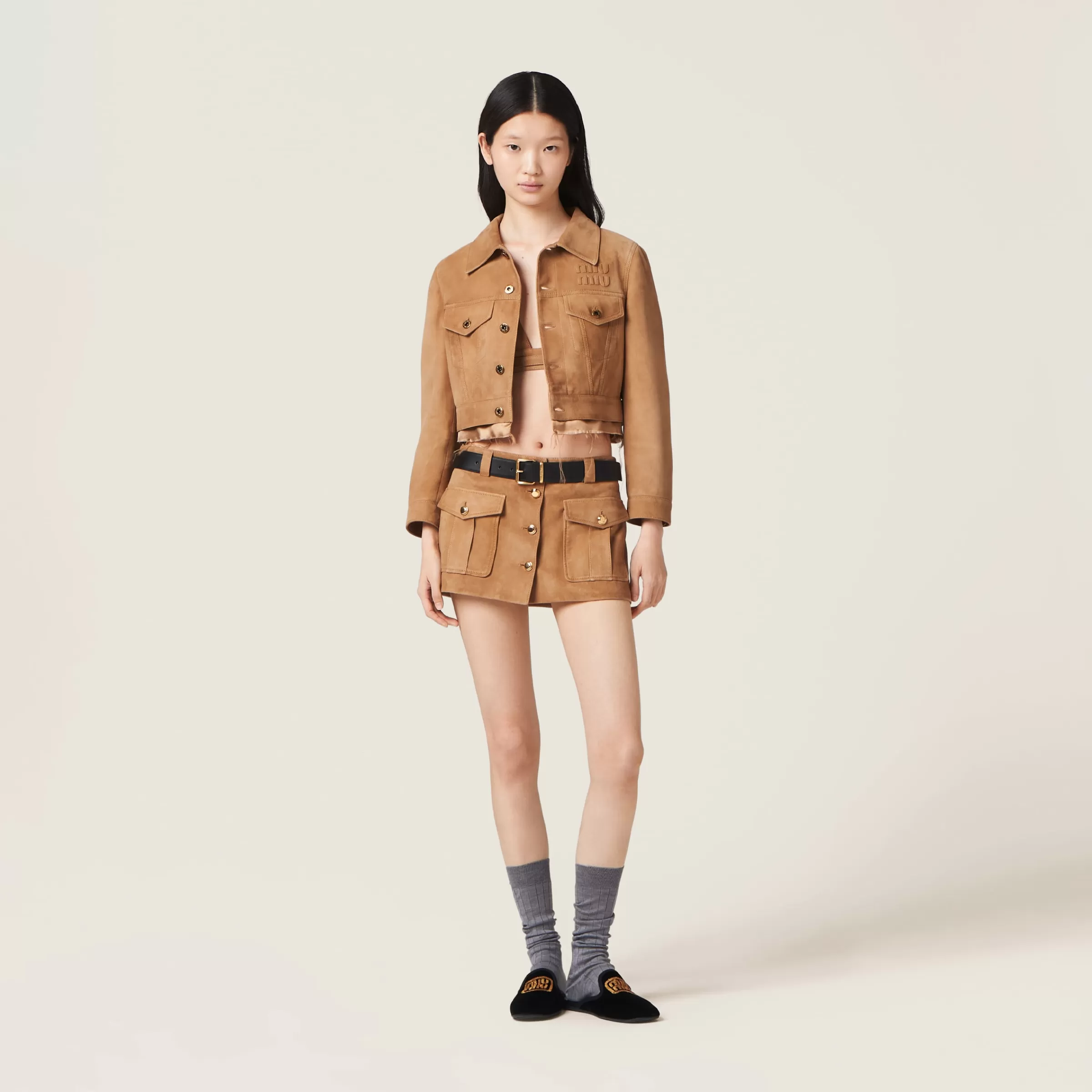 Miu Miu Suede Skirt |
