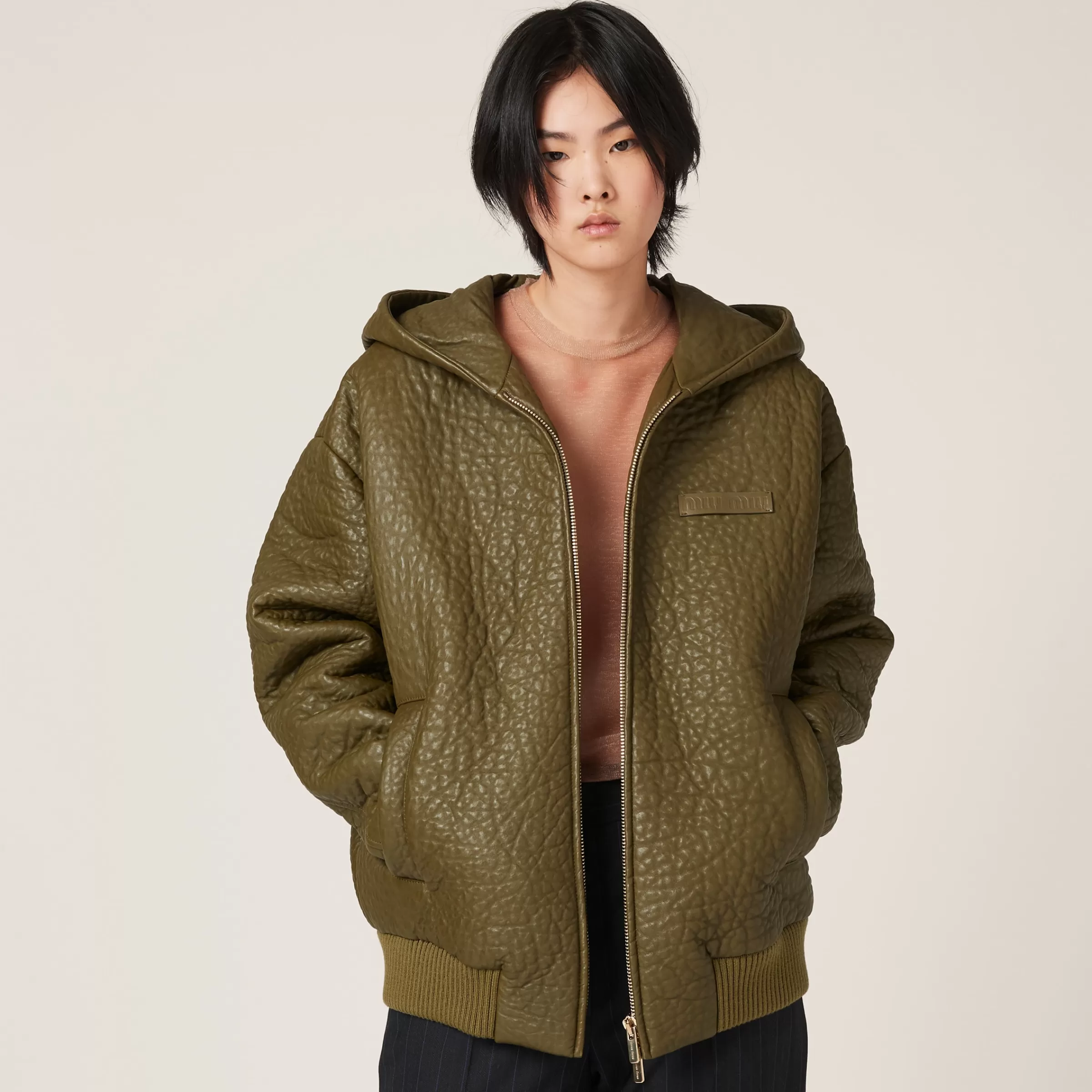 Miu Miu Nappa Leather Jacket |