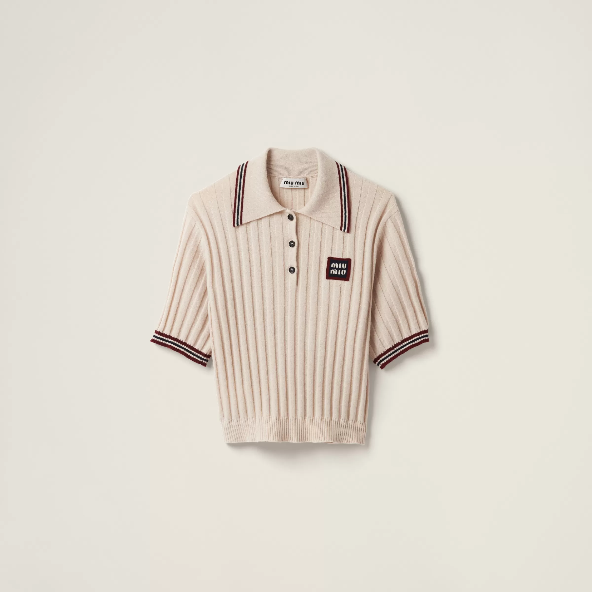 Miu Miu Cashmere Knit Polo Shirt |