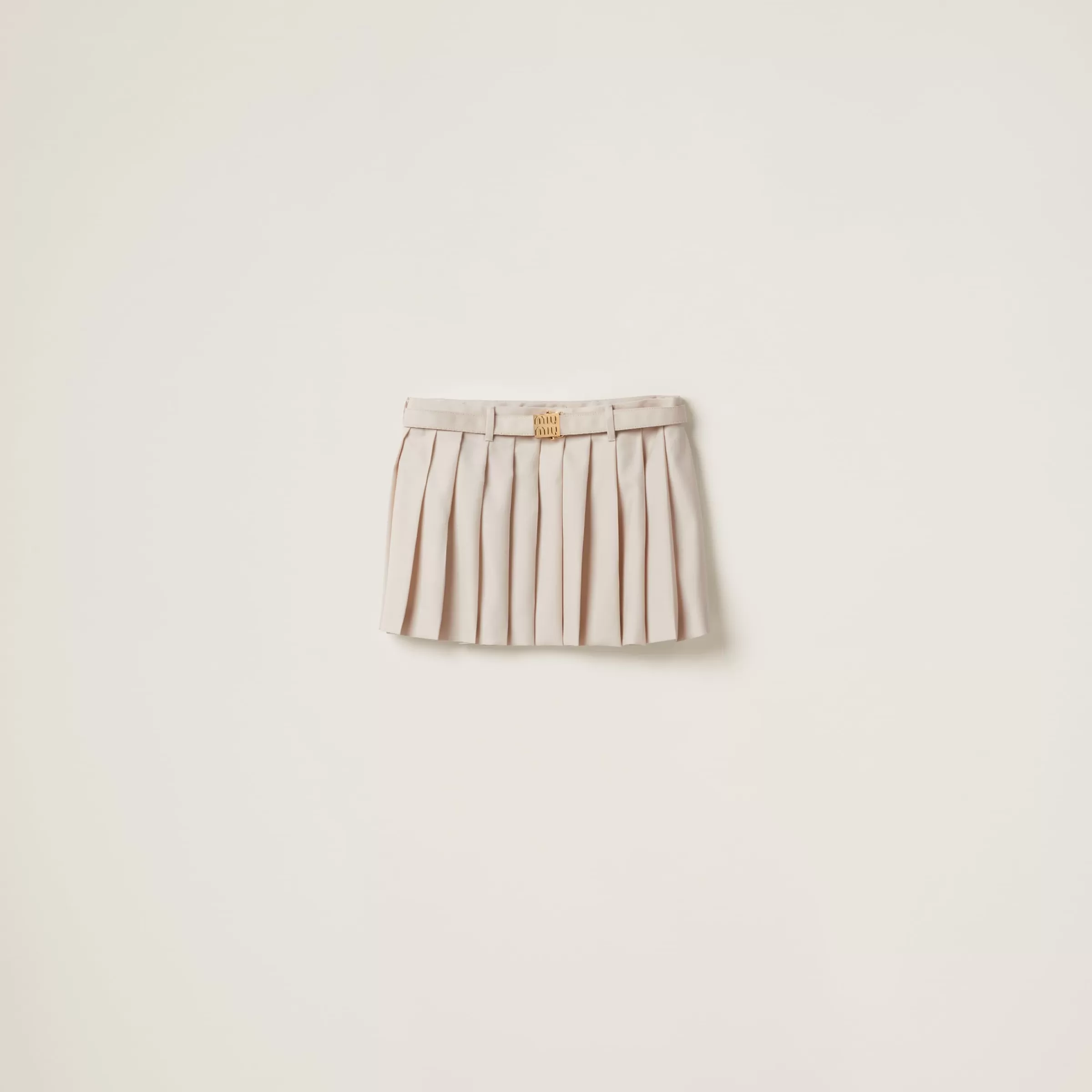 Miu Miu Pleated Batavia Miniskirt |