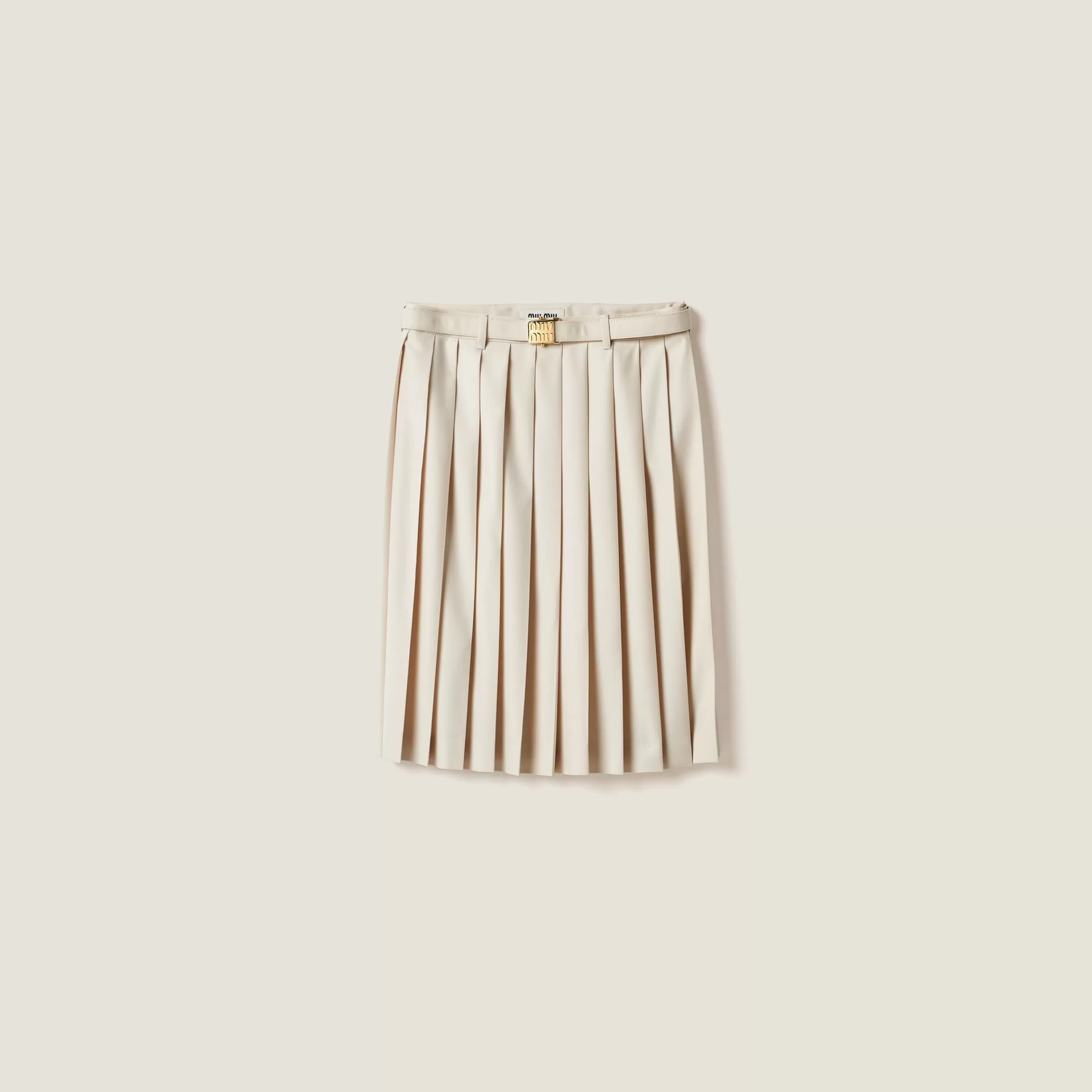Miu Miu Pleated Batavia Skirt |