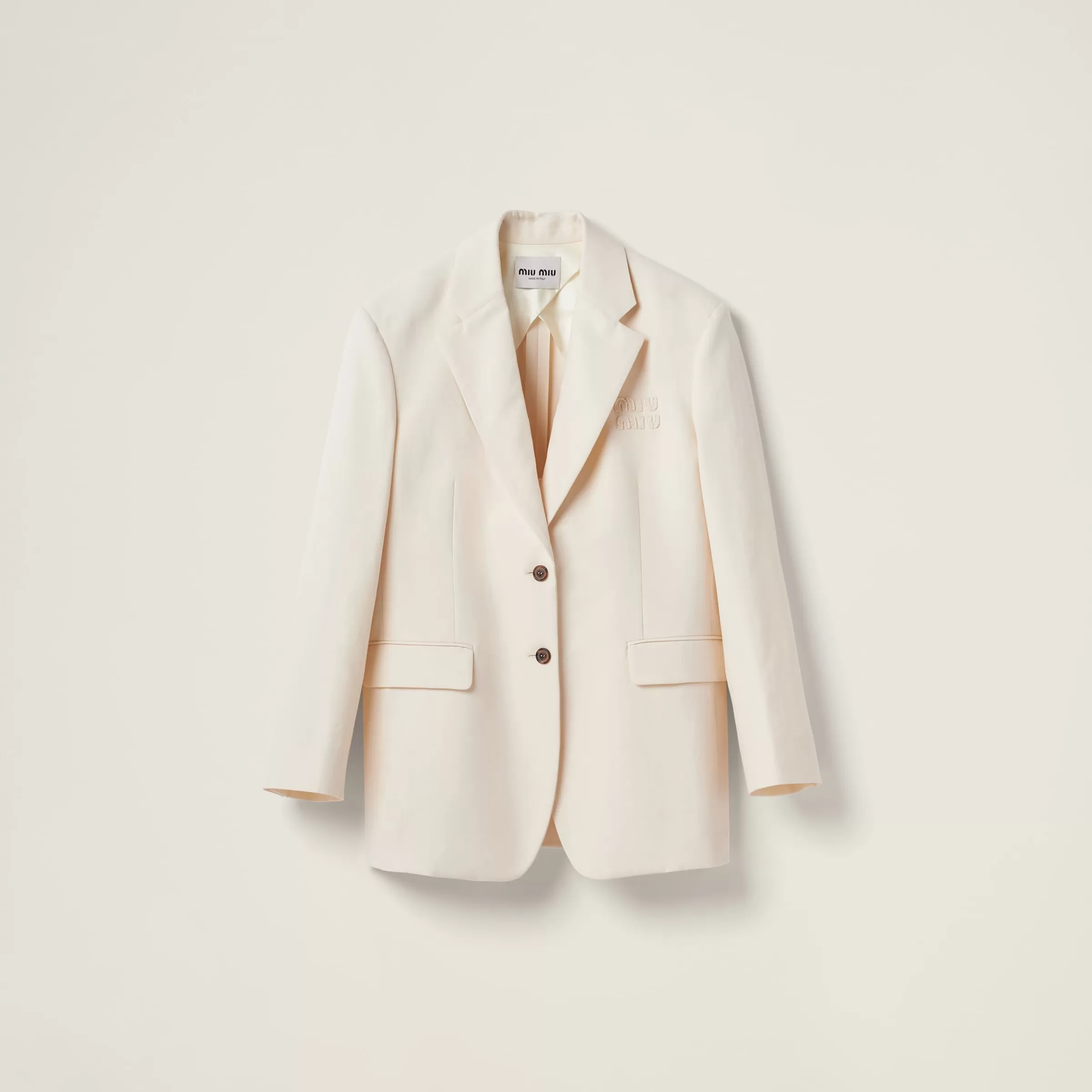 Miu Miu Single-breasted Canvas Jacket |