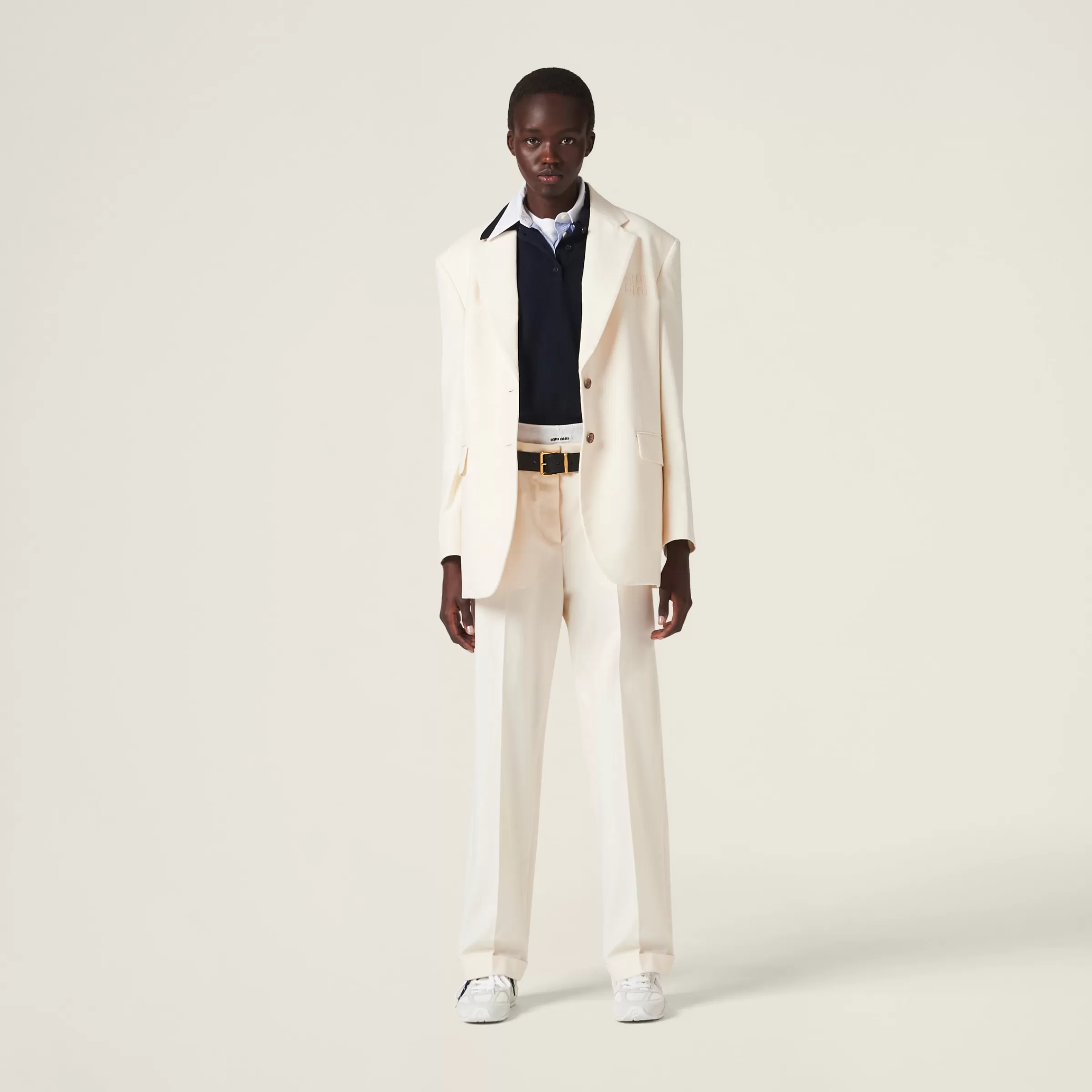 Miu Miu Single-breasted Canvas Jacket |